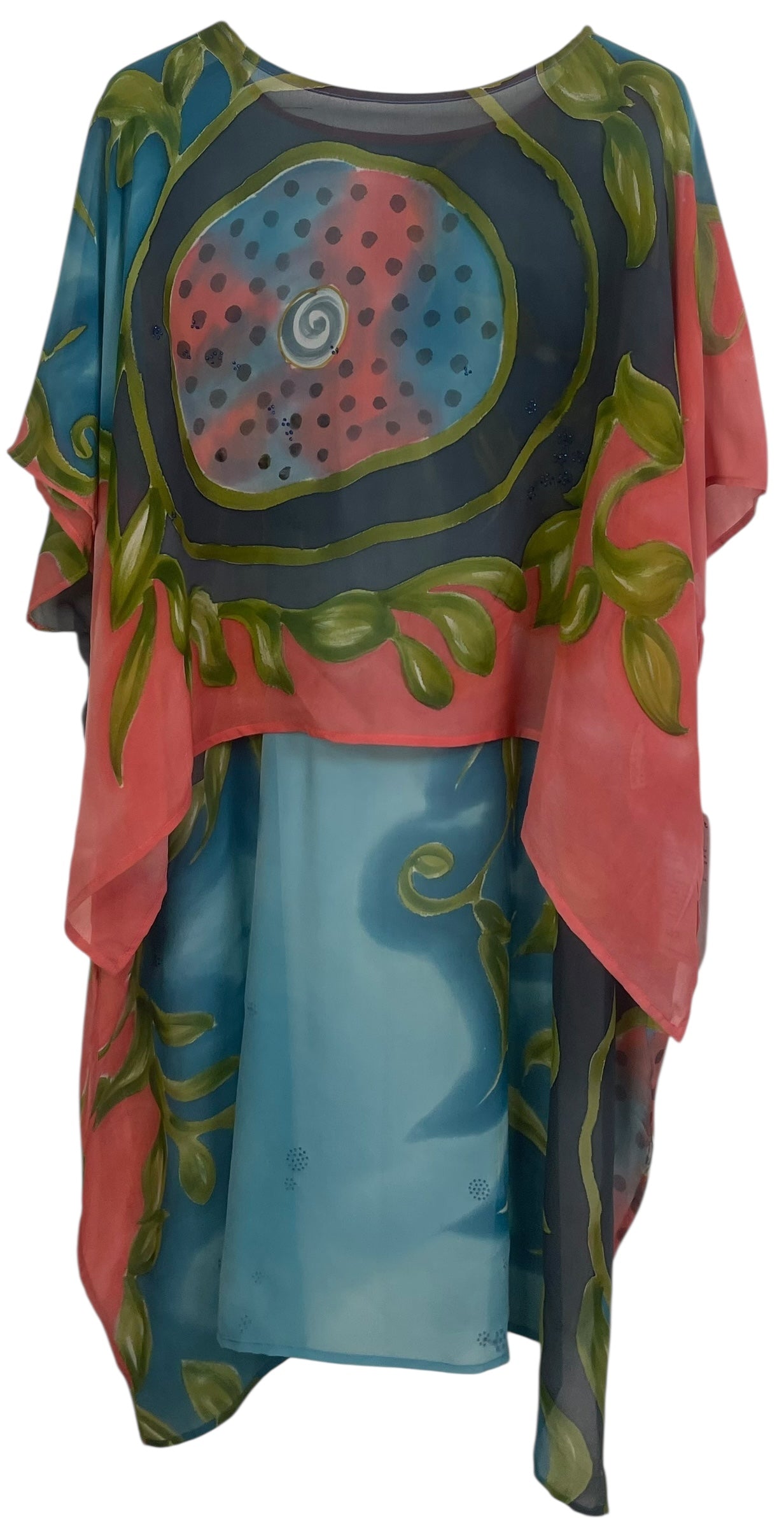 PREVIEW PRG8341 Sheer Wabi Sabi Pure Silk Hi Lo Top by DECEMBER2025 – Handmade ethical Hi Lo Top from sariKNOTsari using upcycled silk. Designed in Canada for travel and slow fashion, loved from Toronto to LA to Sydney.