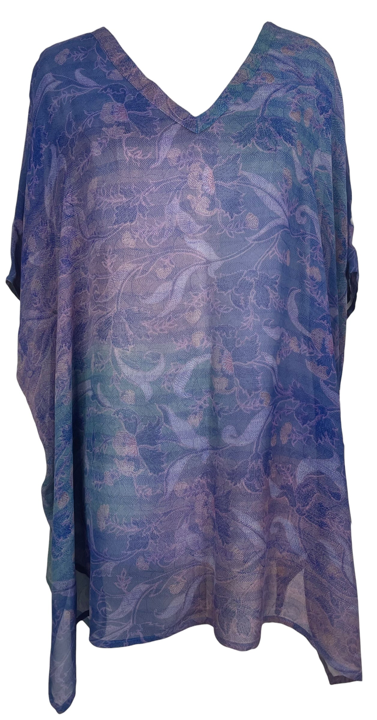 PREVIEW PRG8432 Sheer Avatar Pure Silk Short Kaftan Tunic with Slits