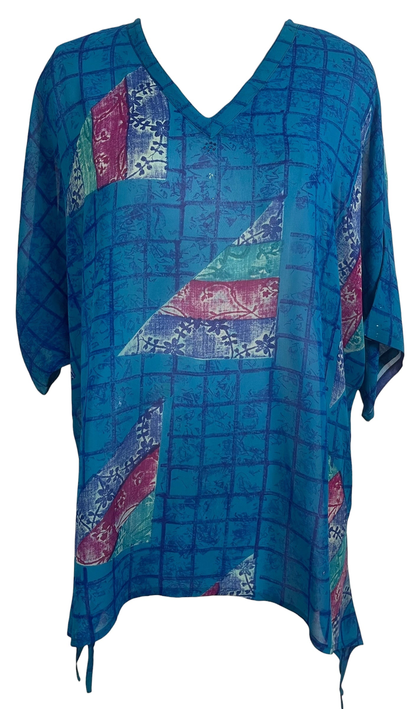 PRG8778 Sheer Wabi Sabi Pure Silk Long Tunic with Side Ties by 15 FEBRUARY 2026 – Handmade ethical Side Tie Tunic from sariKNOTsari using upcycled silk. Designed in Canada for travel and slow fashion, loved from Toronto to LA to Sydney.