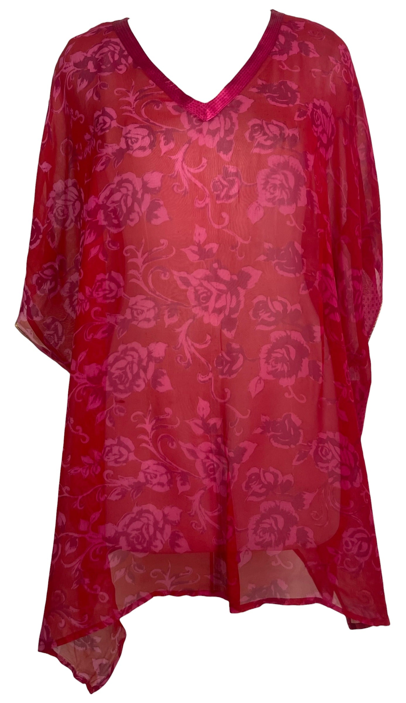 Releases Sunday at 8pm EST PRG8867 Sheer Wabi Sabi Pure Silk Short Kaftan Tunic With Slits