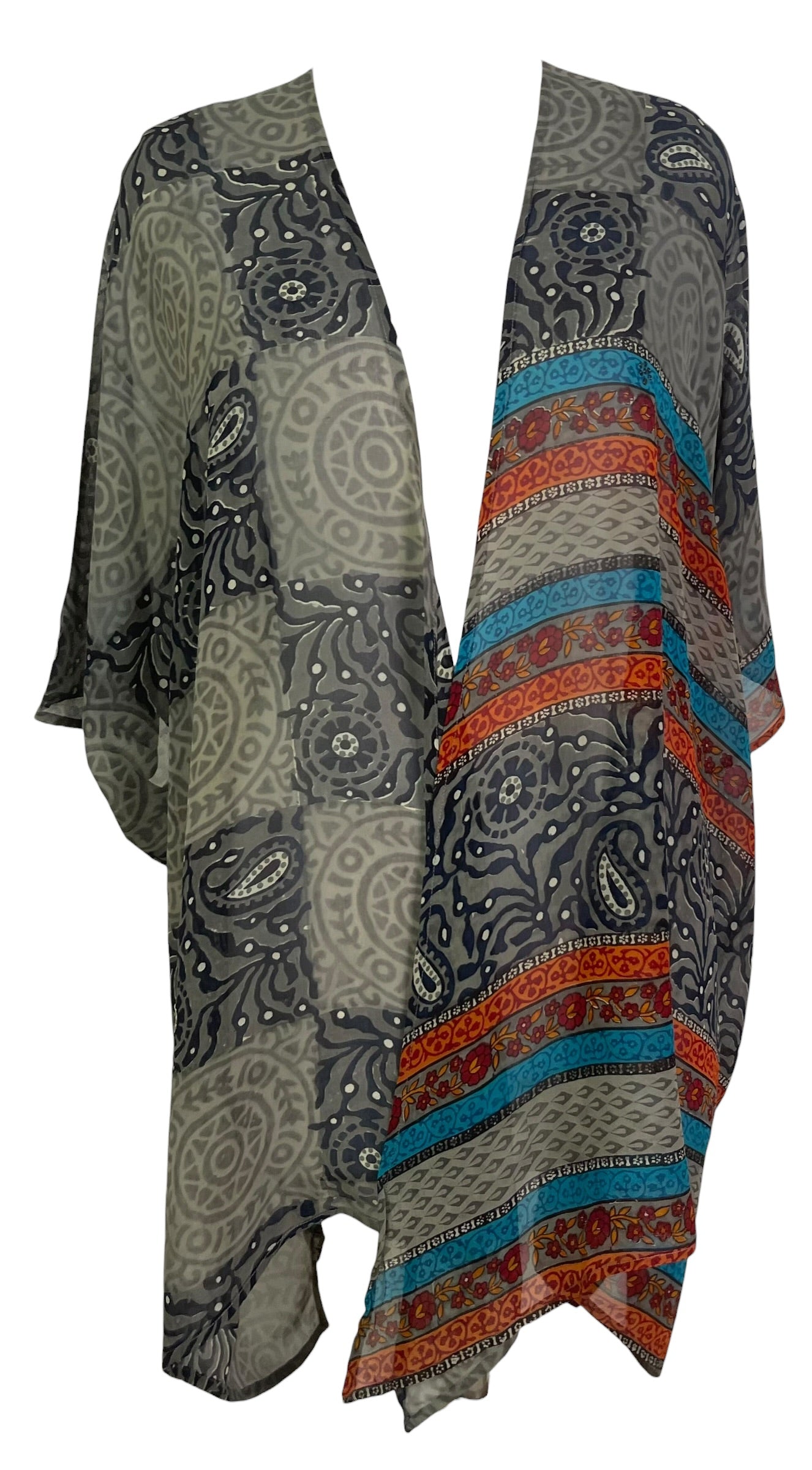 PRG8961 Sheer Wabi Sabi Pure Silk Cardigan