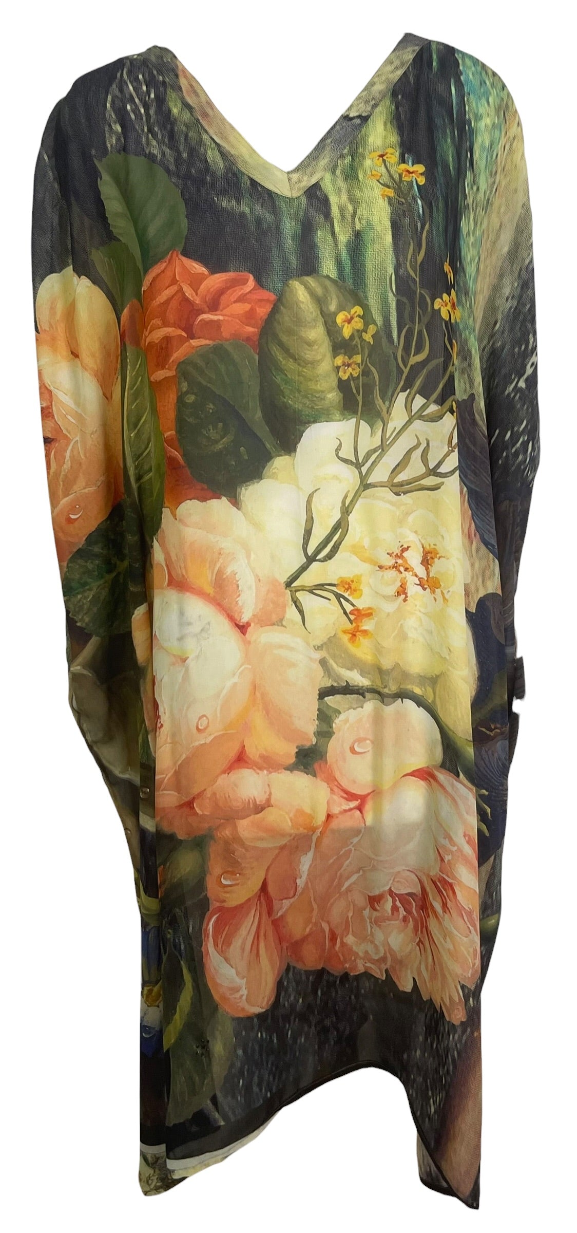 PRG9128 Sheer Avatar Pure Silk Midi Length Kaftan