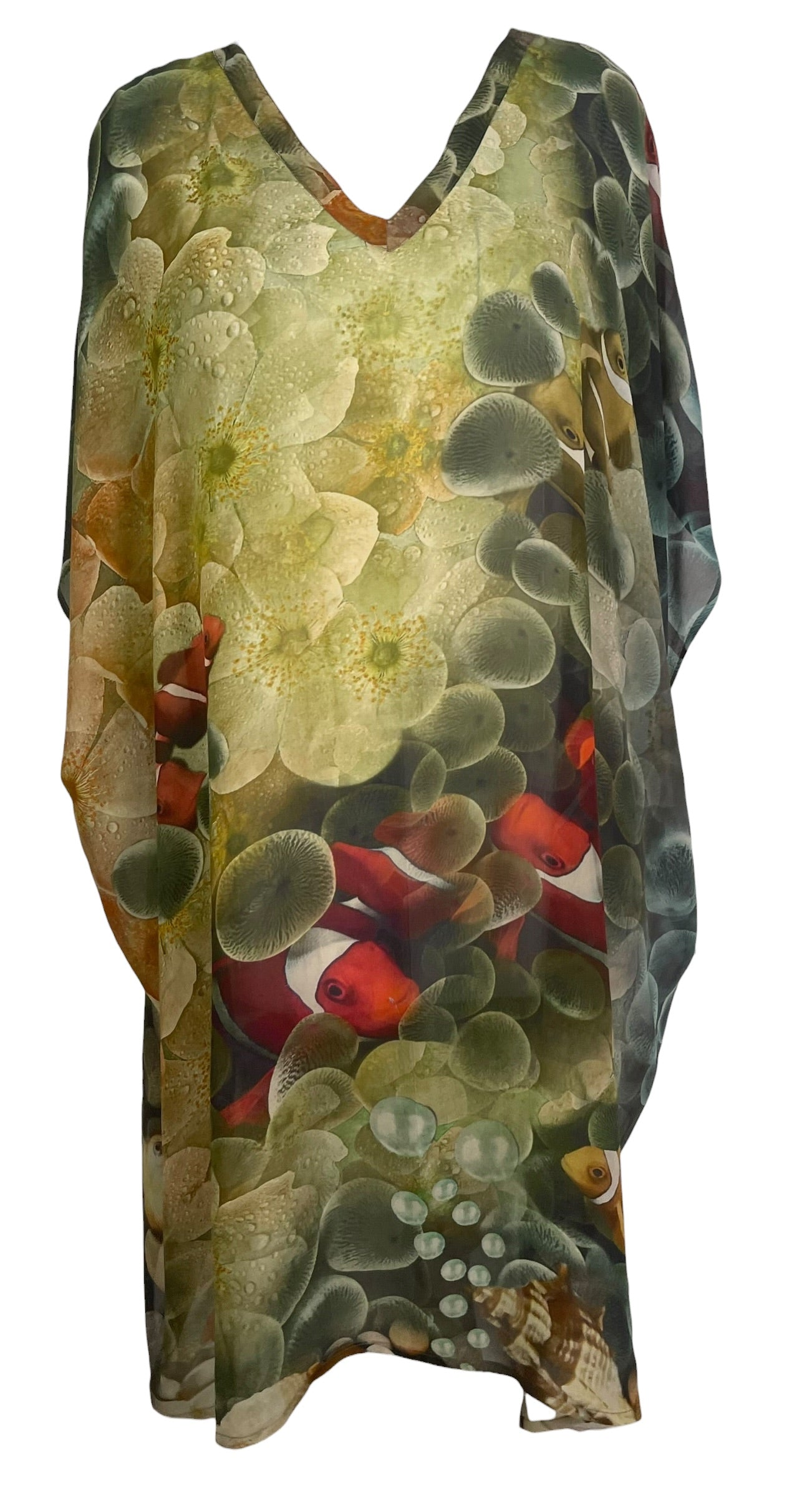 Releases Sunday at 8pm EST PRG9129 Sheer Wabi Sabi Pure Silk Midi Length Kaftan