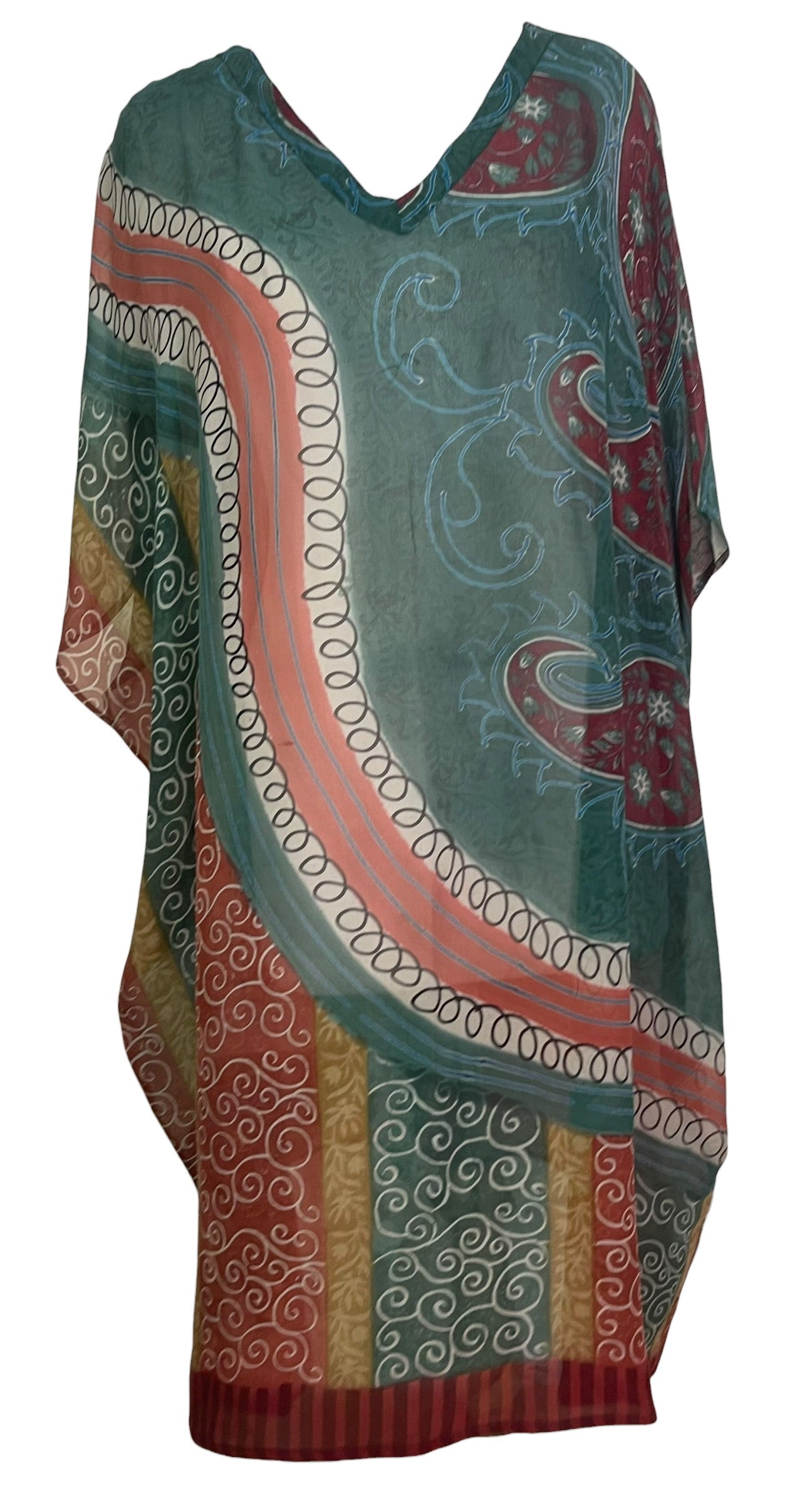 Releases Sunday at 8pm EST PRG9135 Sheer Wabi Sabi Pure Silk Midi Length Kaftan