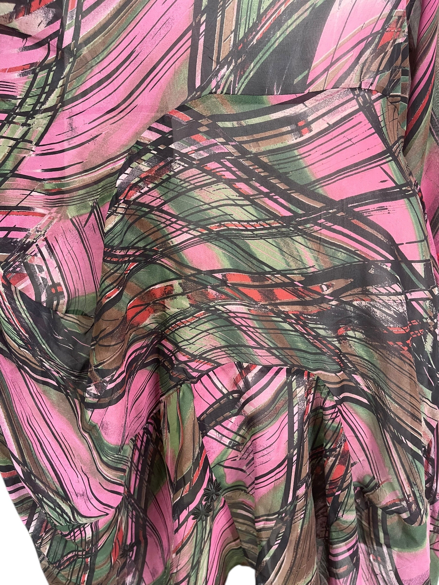 Releases Sunday at 8pm EST PRG9160 Sheer Wabi Sabi Sculptural Pure Silk Long Tunic Dress