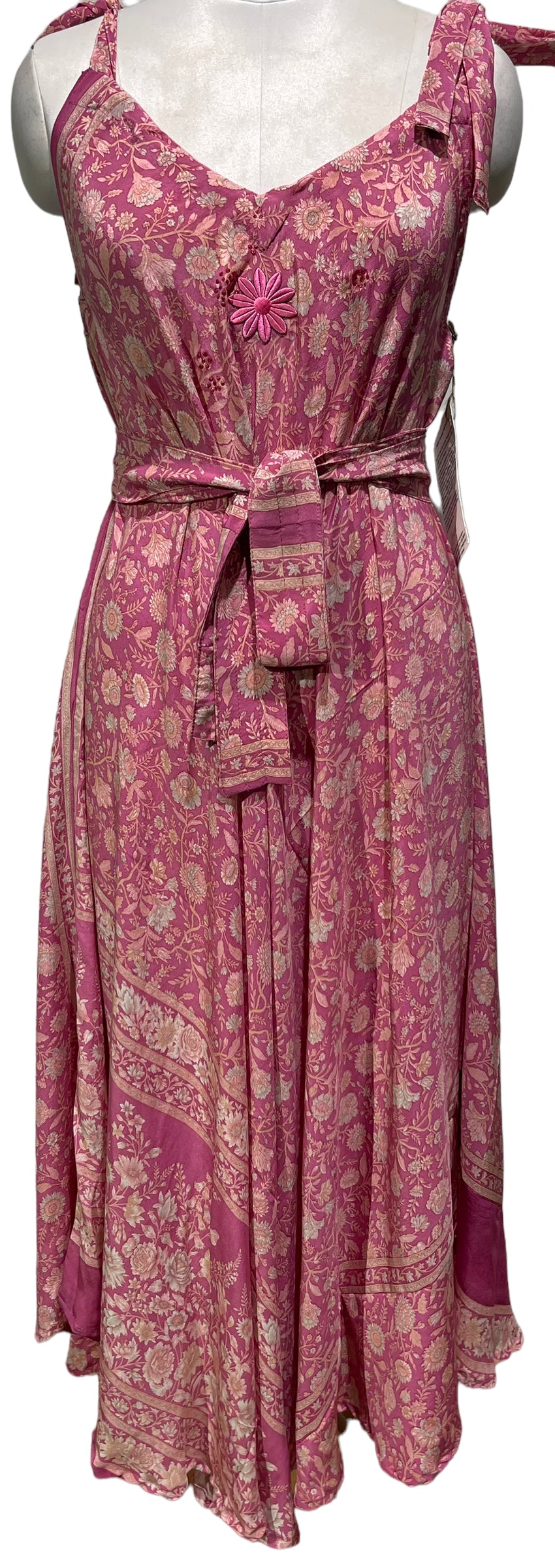 PRC4378 Avatar Pure Silk Maxi Dress with Belt