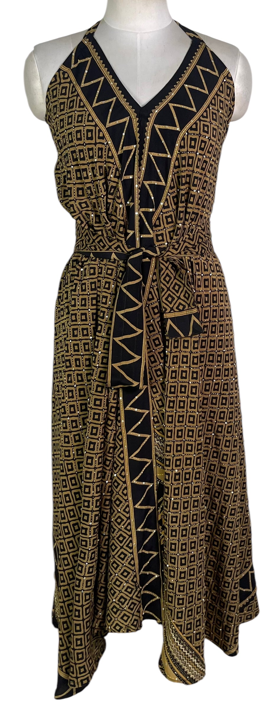 PRC6588 Avatar Pure Silk Maxi Dress with Belt