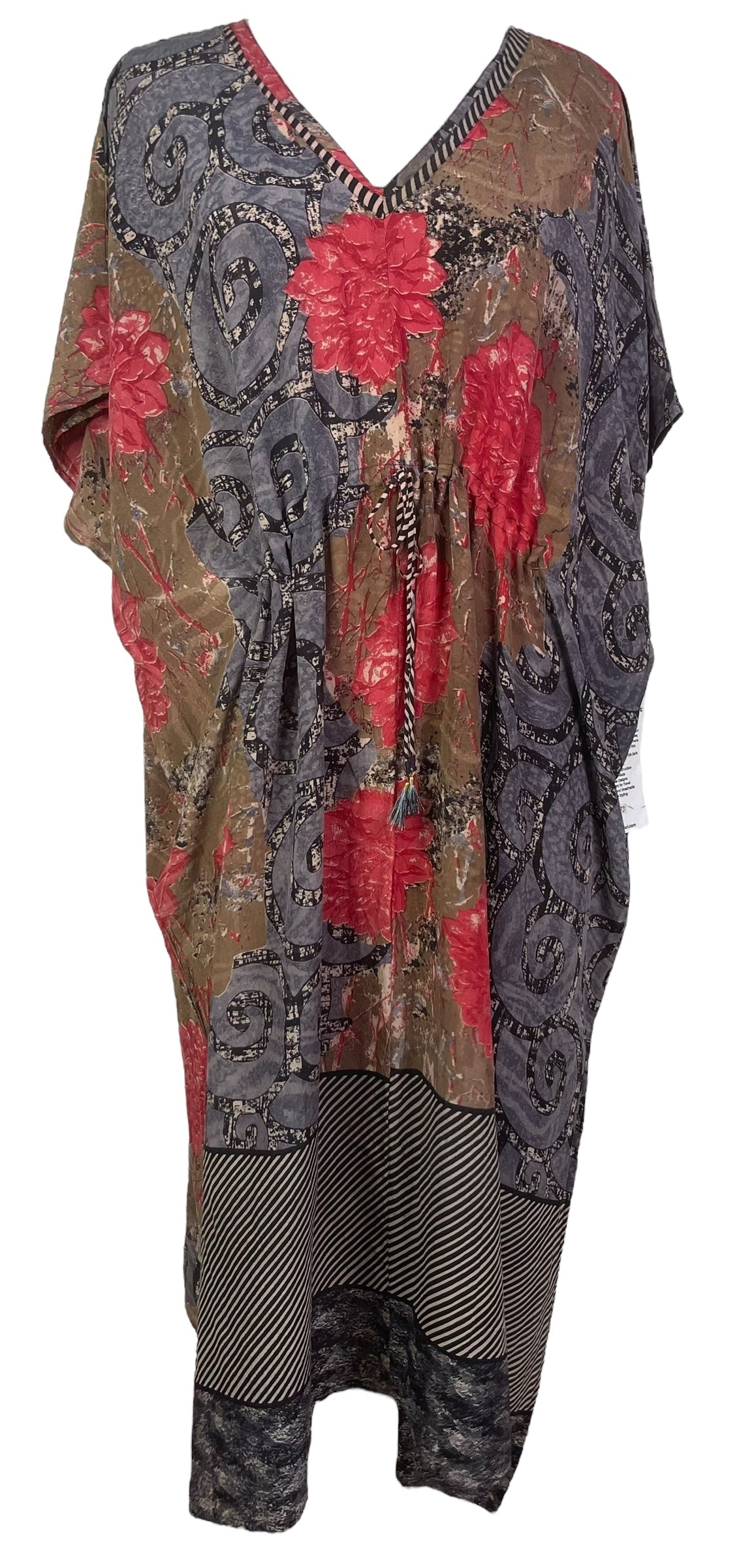 PRC6773 Wabi Sabi Pure Silk Maxi Kaftan