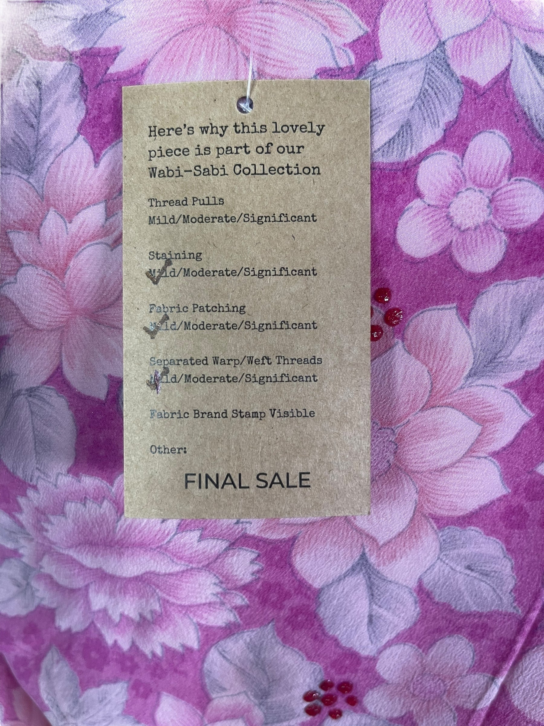 PRC7603 Wabi Sabi Pure Silk Long Tunic with Side Ties