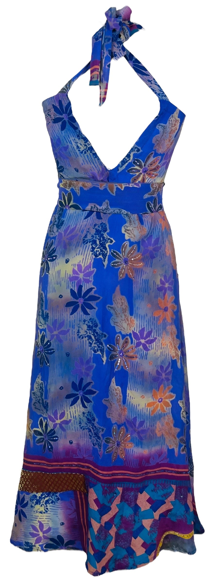 PRC7758 Avatar Pure Silk Maxi Dress with Belt