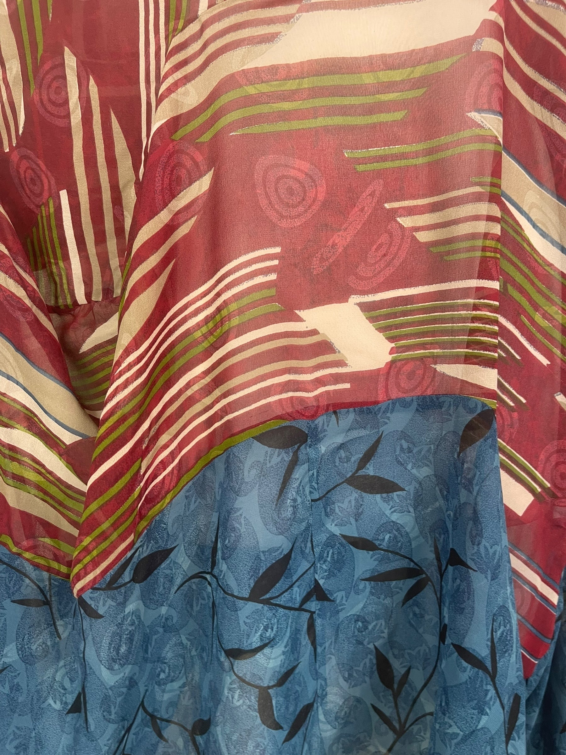 PRG8430 Sheer Avatar Pure Silk Sculptural Long Tunic Dress