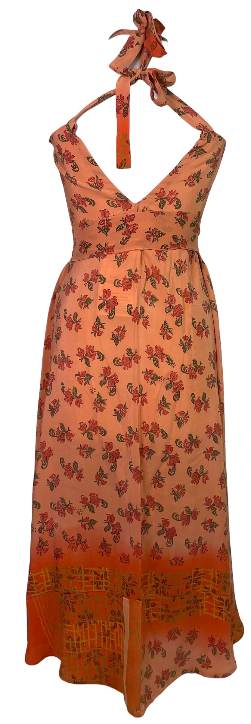 PREVIEW PRC8646 Avatar Pure Silk Maxi Dress with Belt by MARCH2026 – Handmade ethical Maxi Dress from sariKNOTsari using upcycled silk. Designed in Canada for travel and slow fashion, loved from Toronto to LA to Sydney.