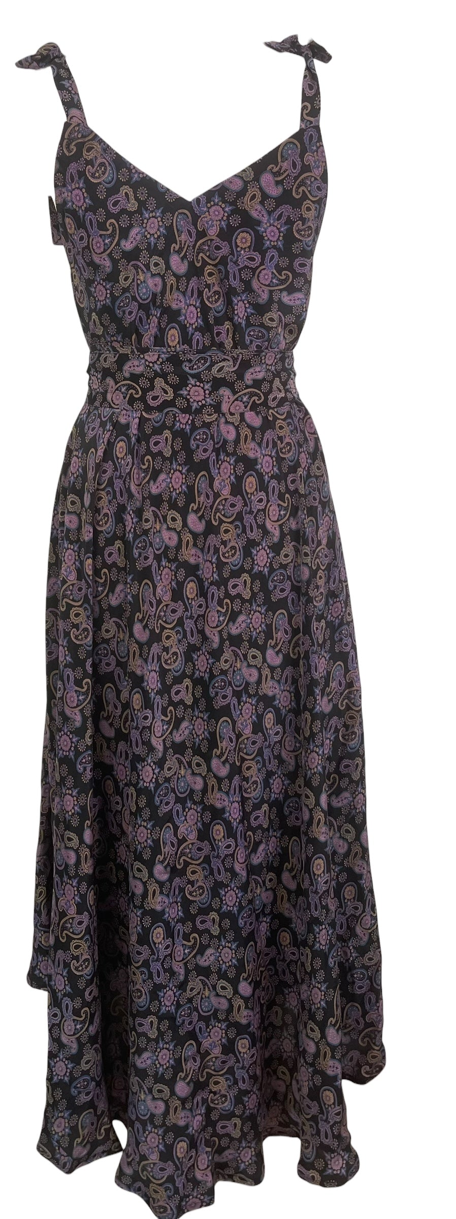 PREVIEW PRC8648 Avatar Pure Silk Maxi Dress with Belt by MARCH2026 – Handmade ethical Maxi Dress from sariKNOTsari using upcycled silk. Designed in Canada for travel and slow fashion, loved from Toronto to LA to Sydney.