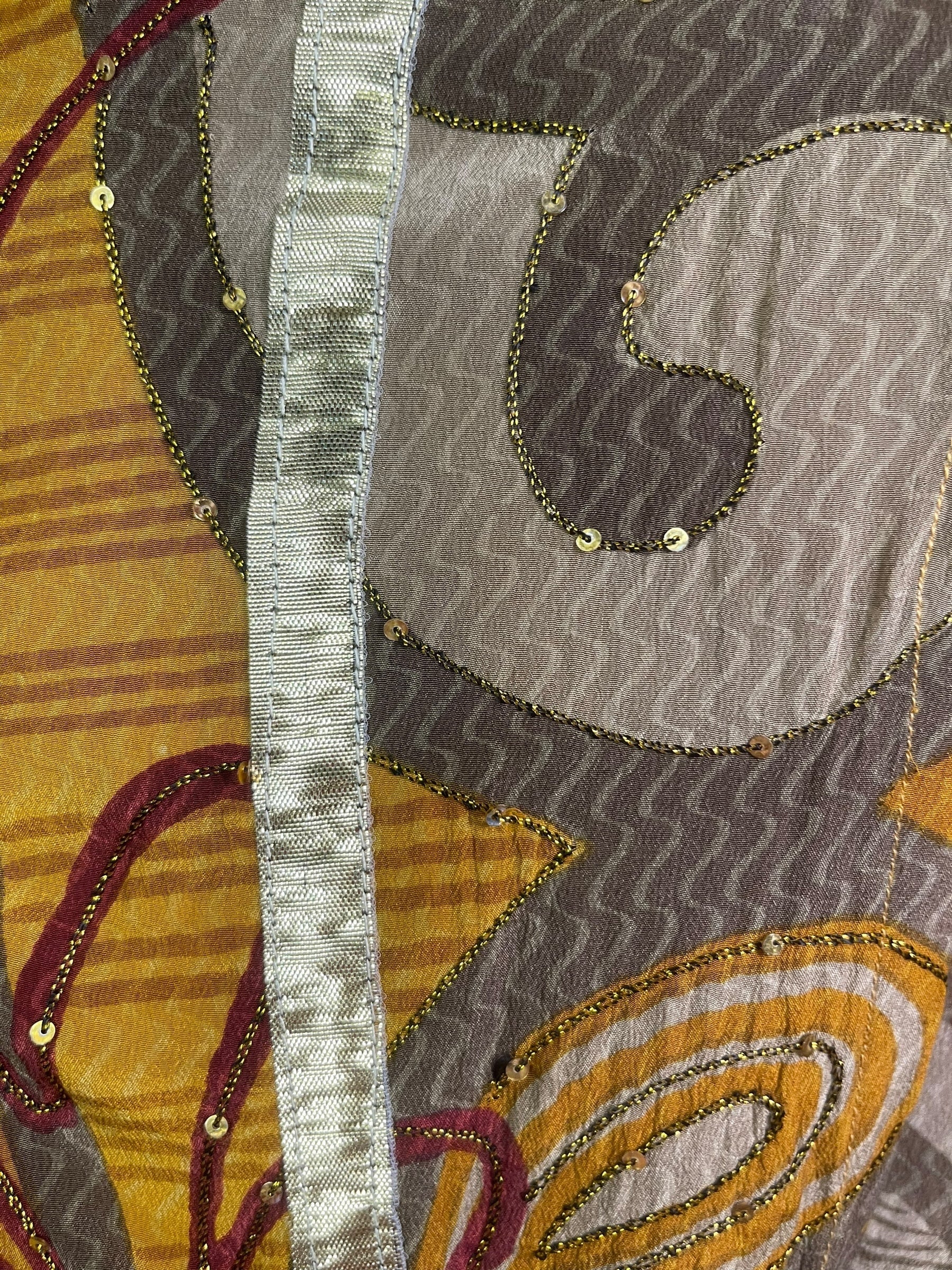 PRC8841 Avatar Pure Silk Long Tunic with Side Ties by 15 FEBRUARY 2026 – Handmade ethical Side Tie Tunic from sariKNOTsari using upcycled silk. Designed in Canada for travel and slow fashion, loved from Toronto to LA to Sydney.