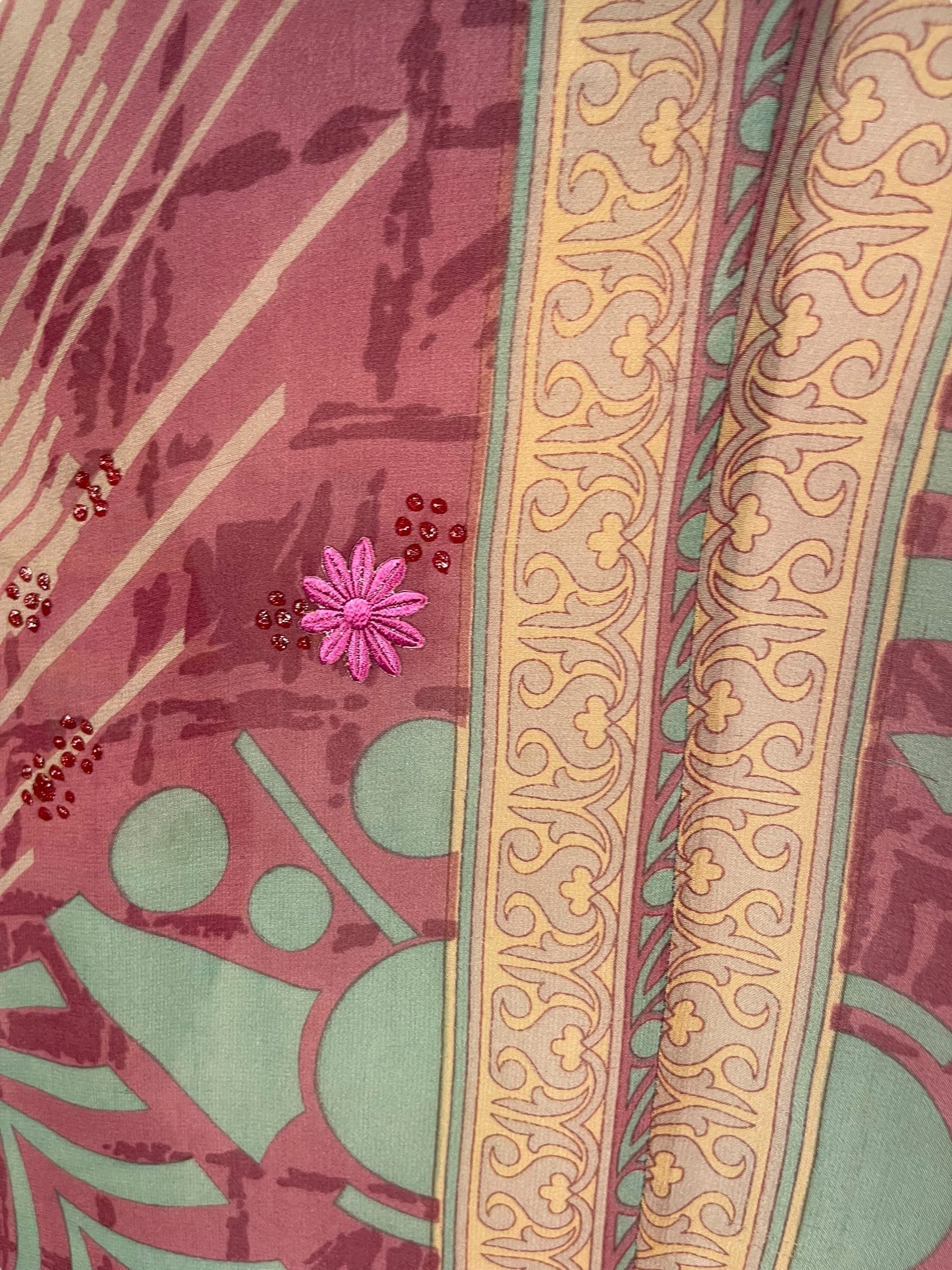 PRG7056 Sheer Wabi Sabi Pure Silk Waterfall Top