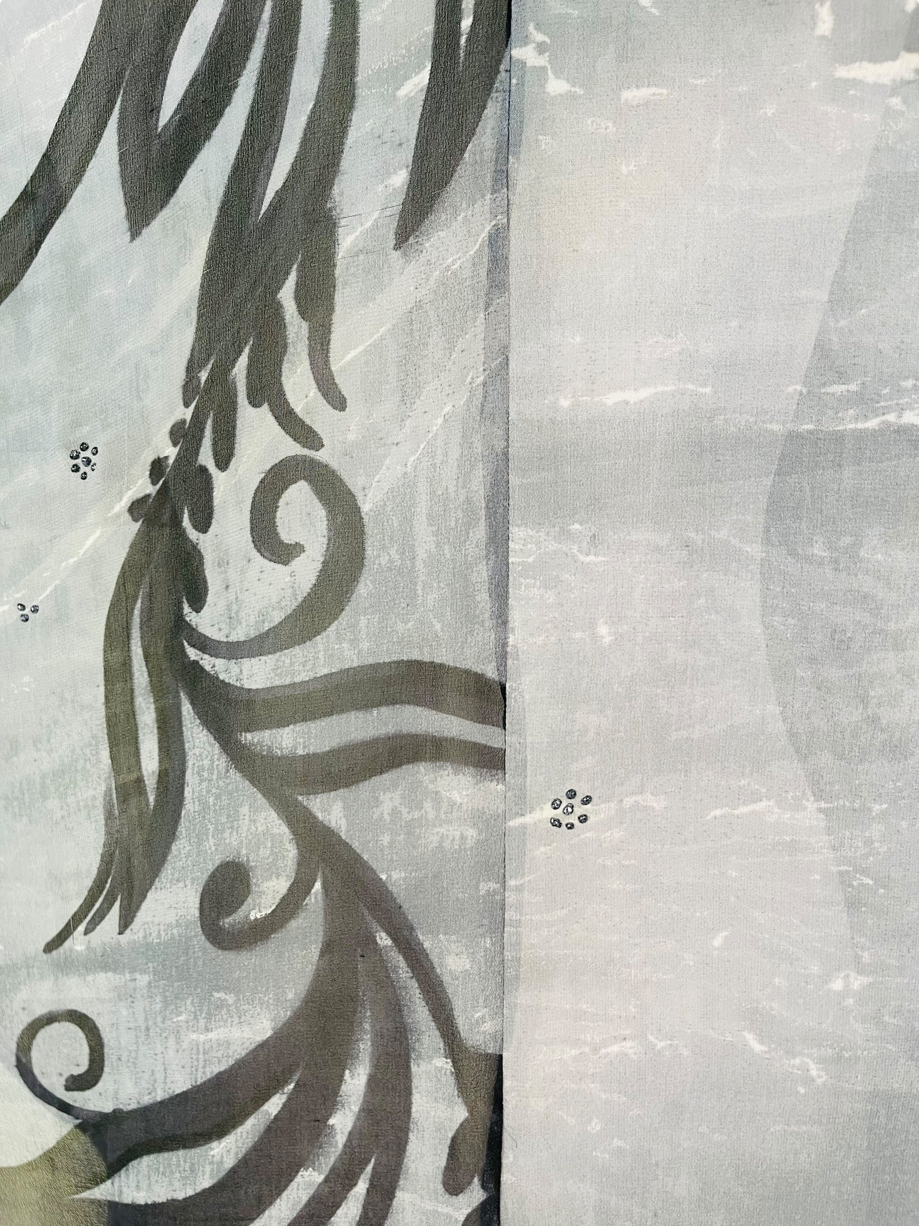 PRG7577 Sheer Avatar Pure Silk Waterfall Top