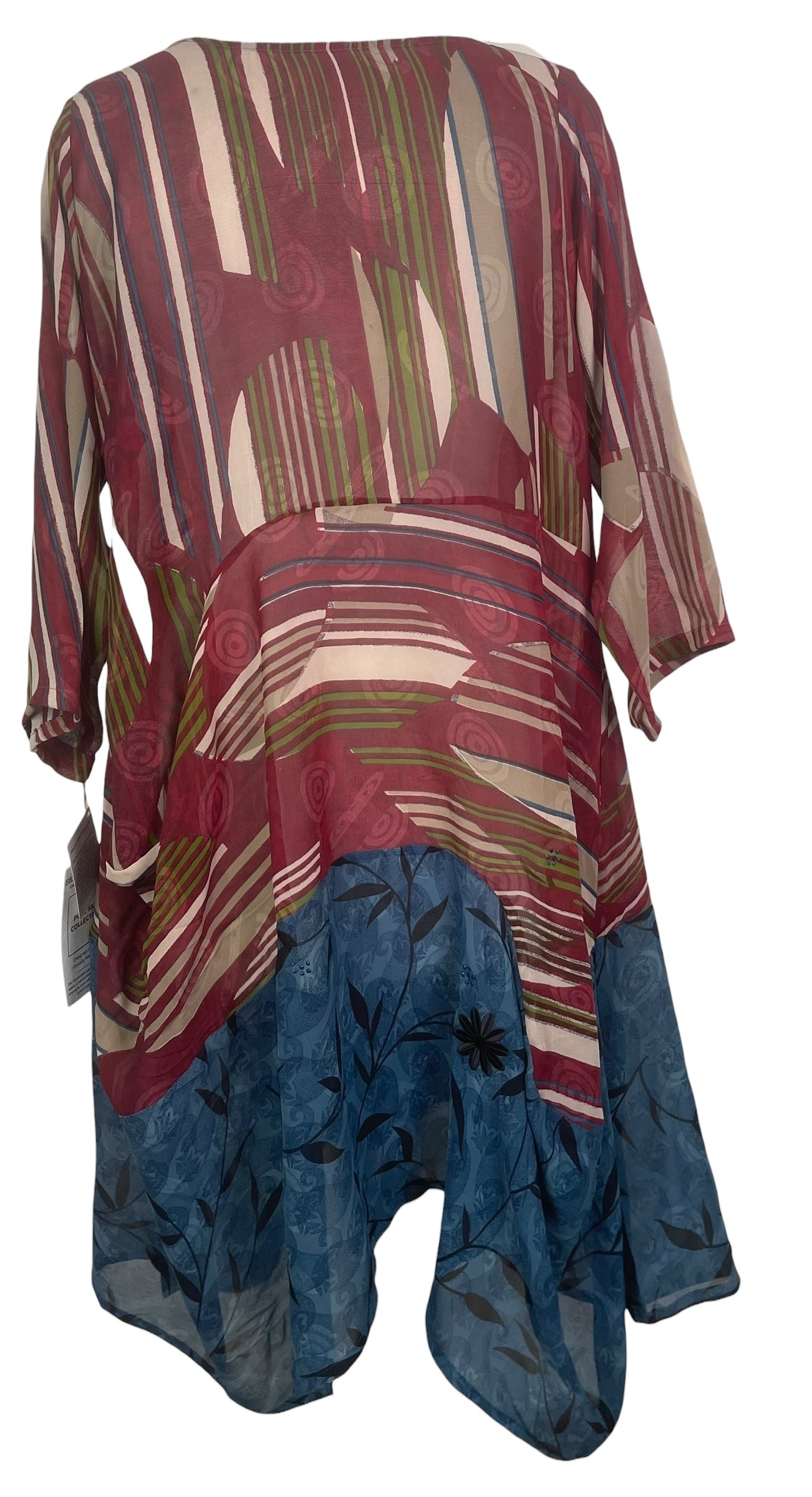 PREVIEW PRG8430 Sheer Avatar Pure Silk Sculptural Long Tunic Dress