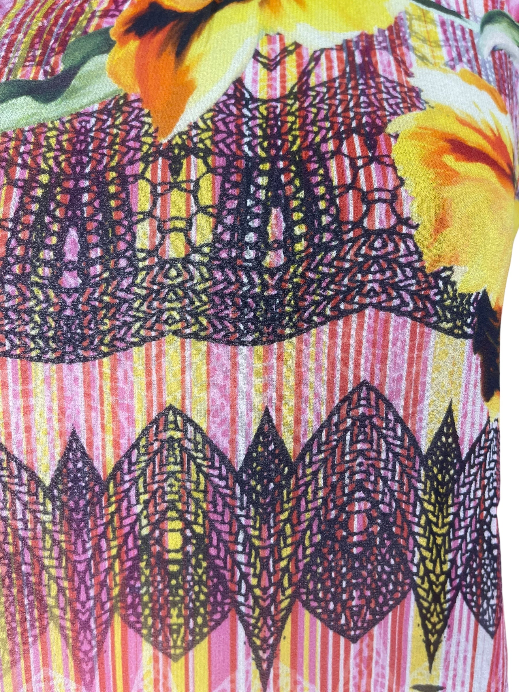 PRG8481 Sheer Wabi Sabi Pure Silk Self Pocket Tunic Dress