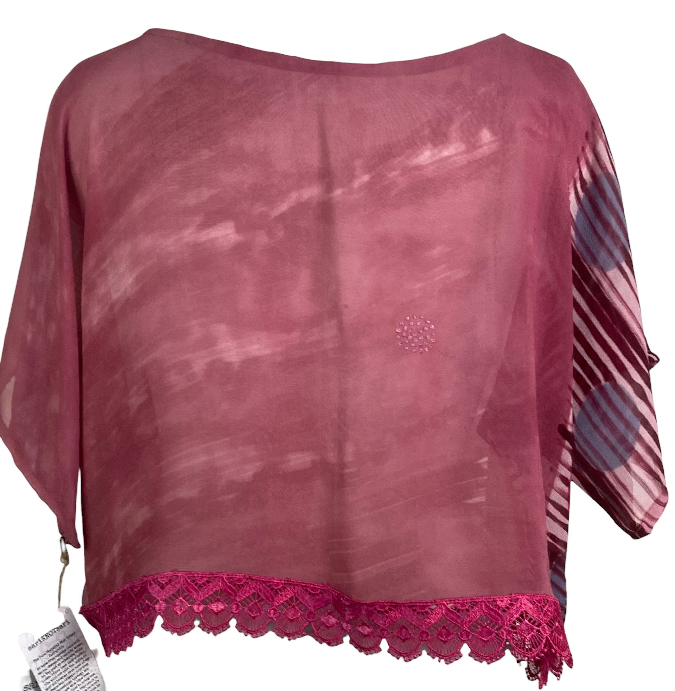 PREVIEW PRG8484 sheer Avatar Pure Silk Boxy Top by MARCH2026 – Handmade ethical Boxy Top from sariKNOTsari using upcycled silk. Designed in Canada for travel and slow fashion, loved from Toronto to LA to Sydney.