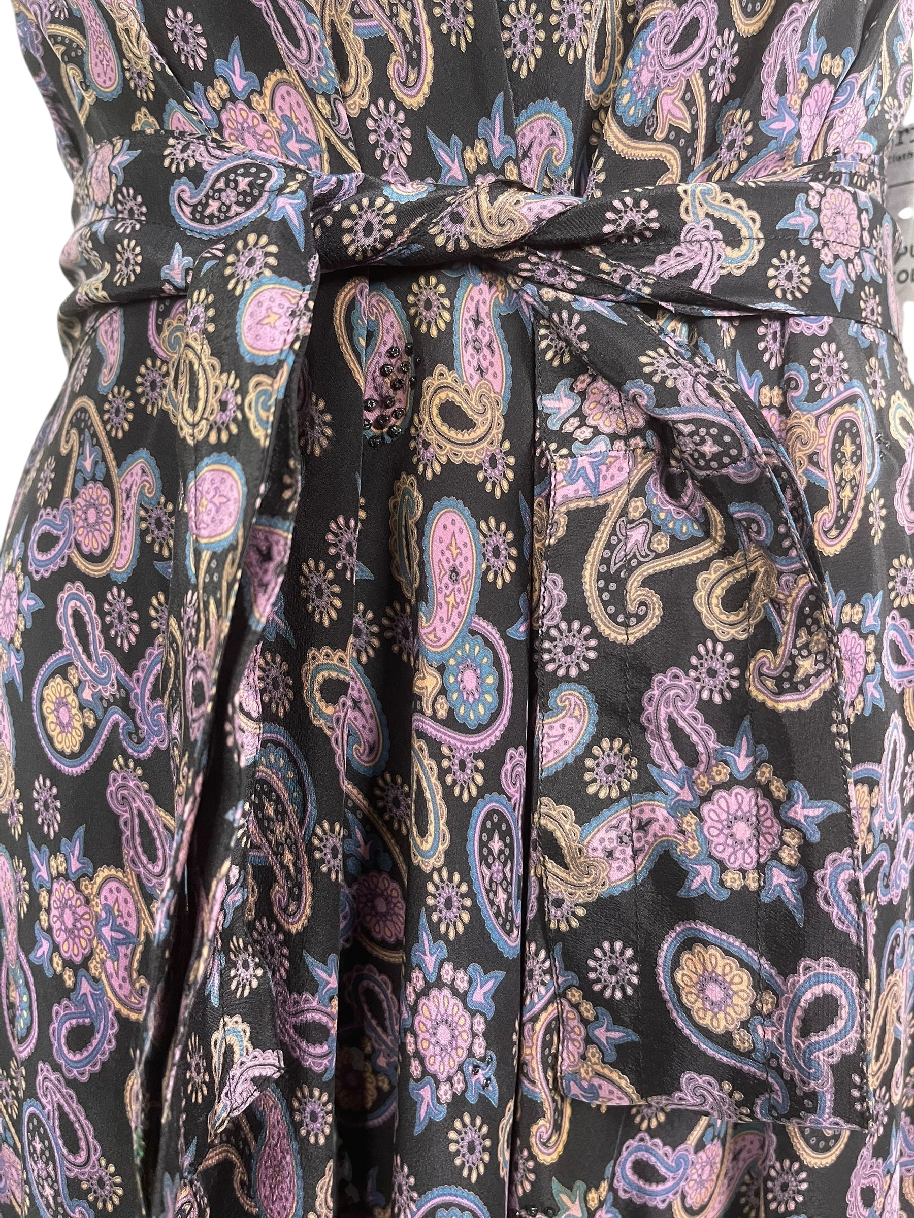 PREVIEW PRC8648 Avatar Pure Silk Maxi Dress with Belt by MARCH2026 – Handmade ethical Maxi Dress from sariKNOTsari using upcycled silk. Designed in Canada for travel and slow fashion, loved from Toronto to LA to Sydney.