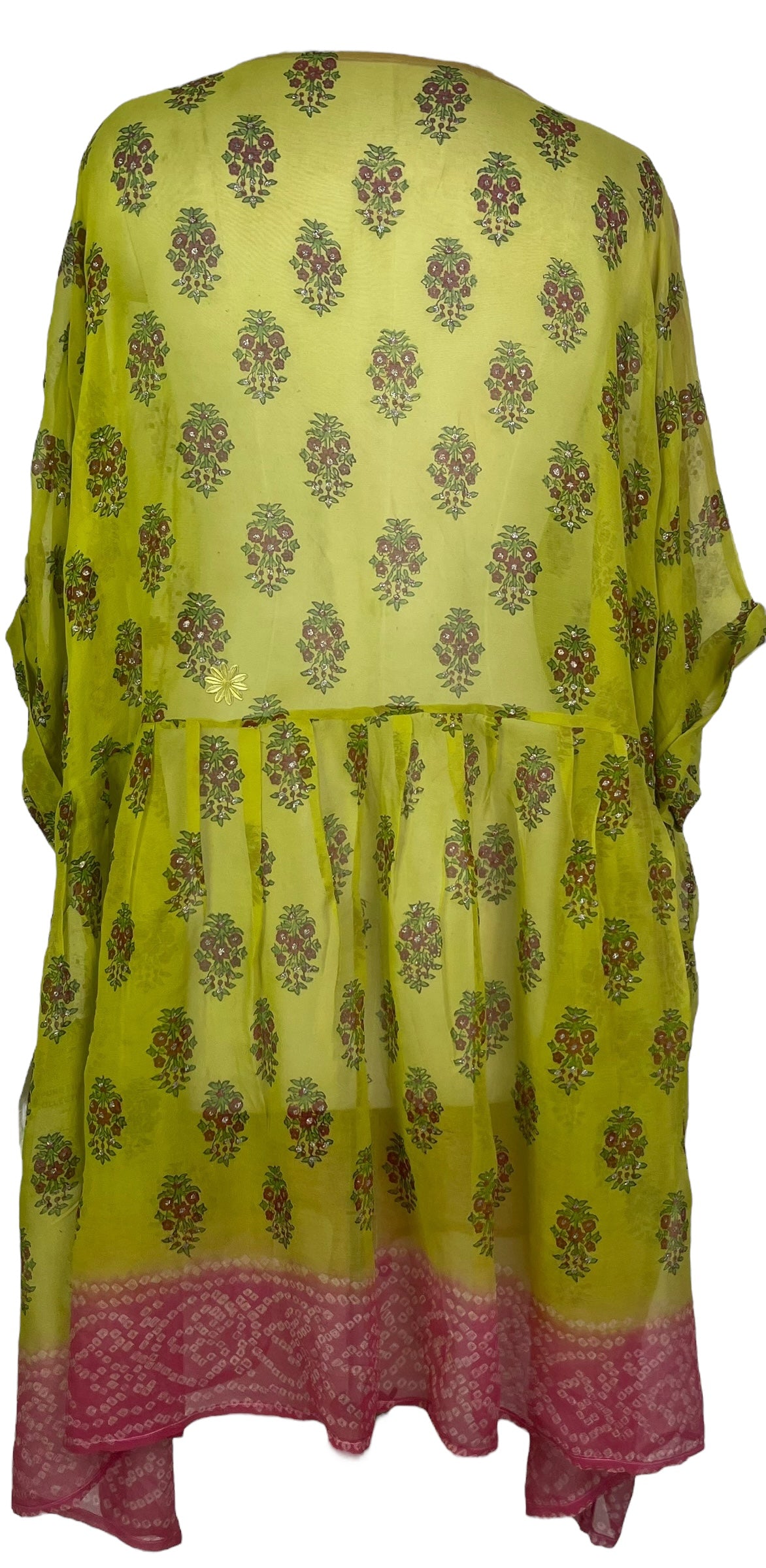 PCH7442 Sheer Chiffon Avatar Pure Silk Boxy Babydoll Dress