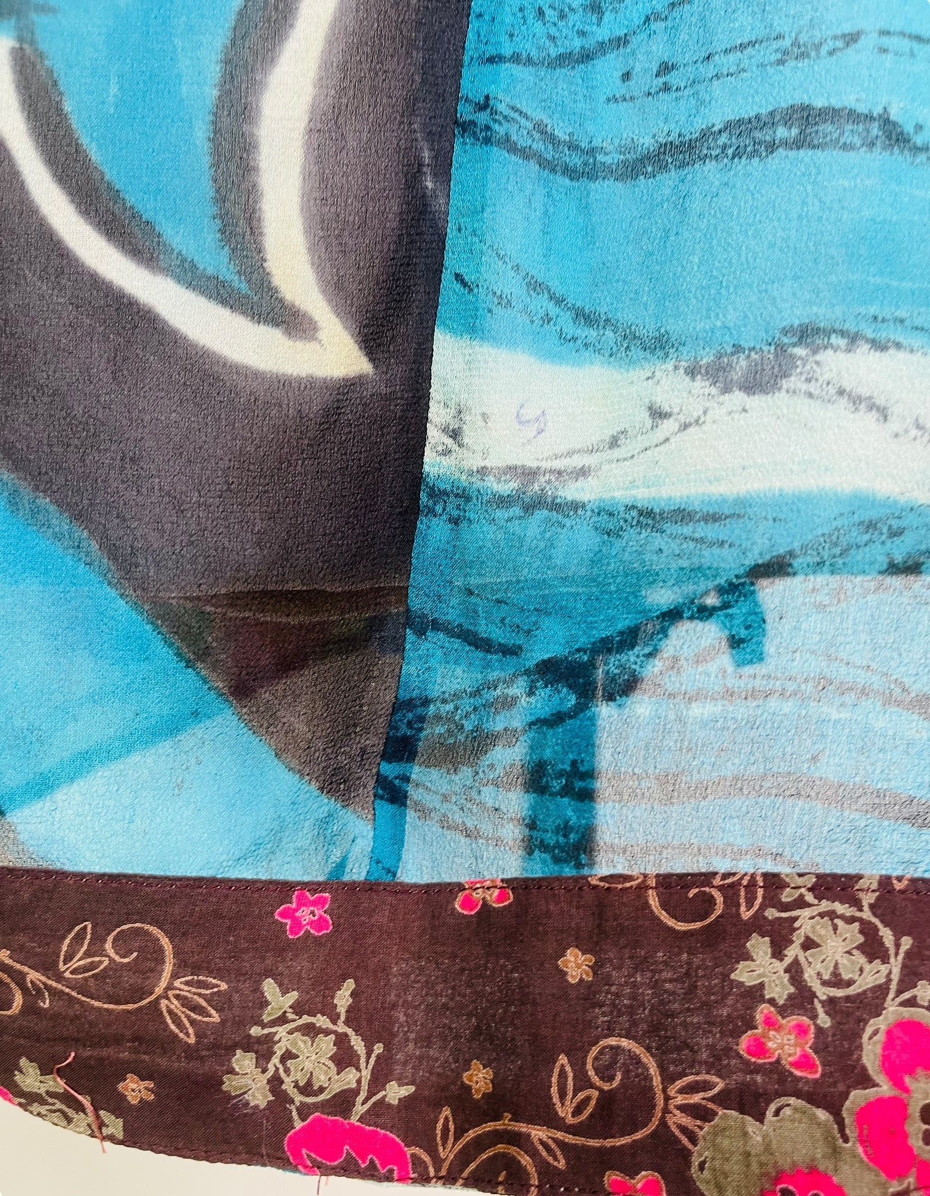 PRG7570 Sheer Avatar Pure Silk Waterfall Top