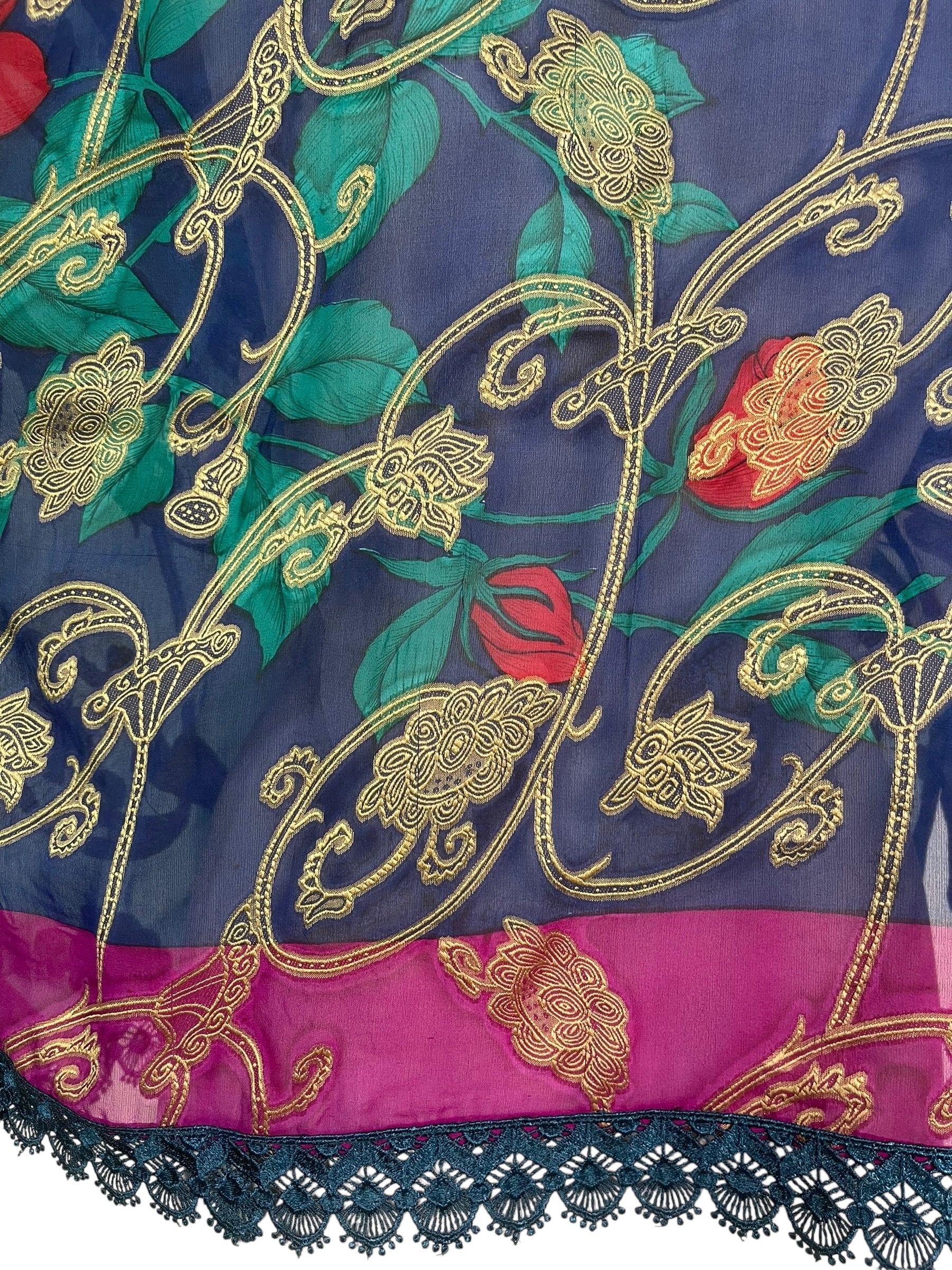 PREVIEW PRG7654 Sheer Avatar Pure Silk Side Slit Top by DECEMBER2025 – Handmade ethical Side Slit Top from sariKNOTsari using upcycled silk. Designed in Canada for travel and slow fashion, loved from Toronto to LA to Sydney.