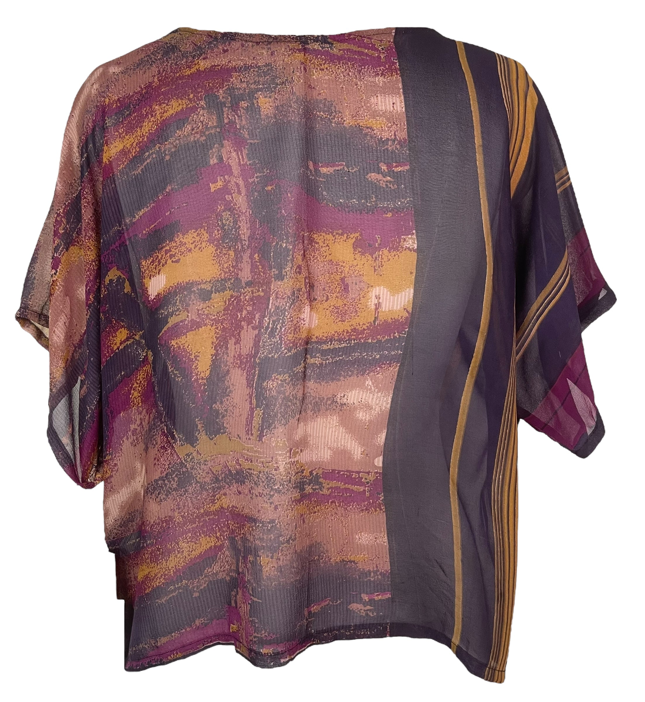PRG7630 Sheer Wabi Sabi Pure Silk Boxy Top