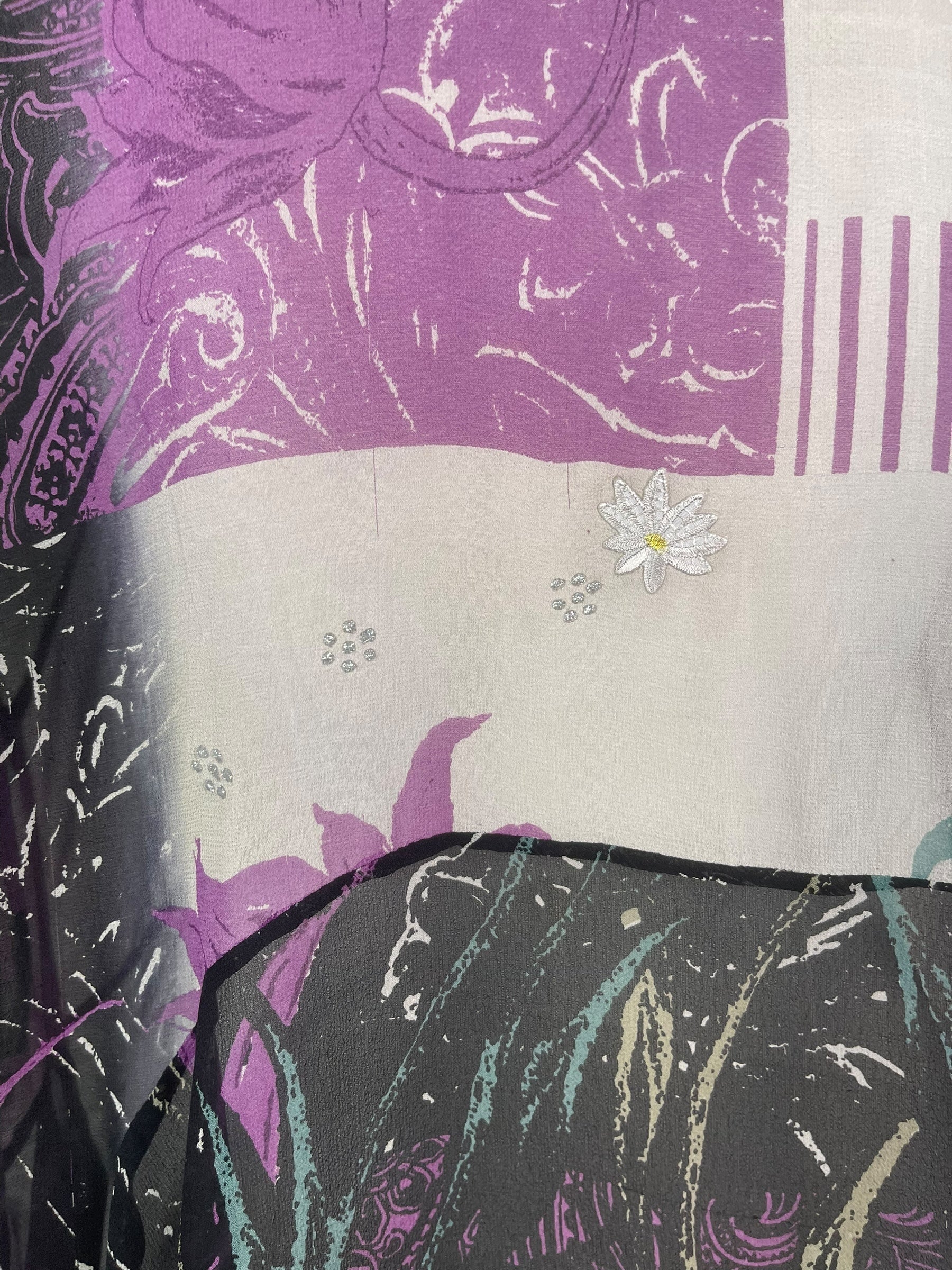 PRG7986 Sheer Wabi Sabi Sculptural Silk Long Tunic Dress by DECEMBER2025 – Handmade ethical Sculptural Dress from sariKNOTsari using upcycled silk. Designed in Canada for travel and slow fashion, loved from Toronto to LA to Sydney.