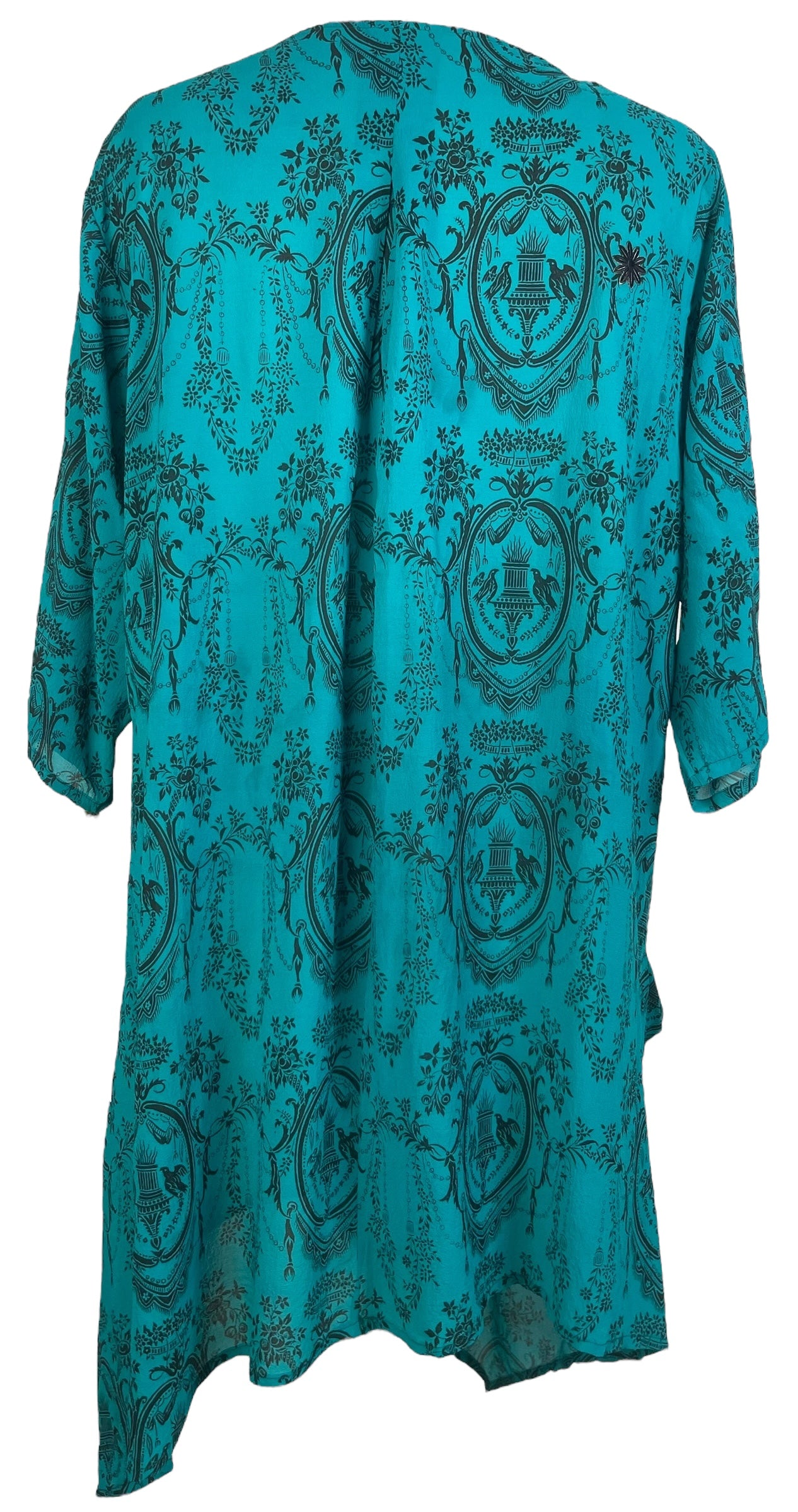 PREVIEW PRG7958 Sheer Wabi Sabi Pure Silk Self Pocket Tunic Dress by DECEMBER2025 – Handmade ethical Self Pocket Tunic from sariKNOTsari using upcycled silk. Designed in Canada for travel and slow fashion, loved from Toronto to LA to Sydney.