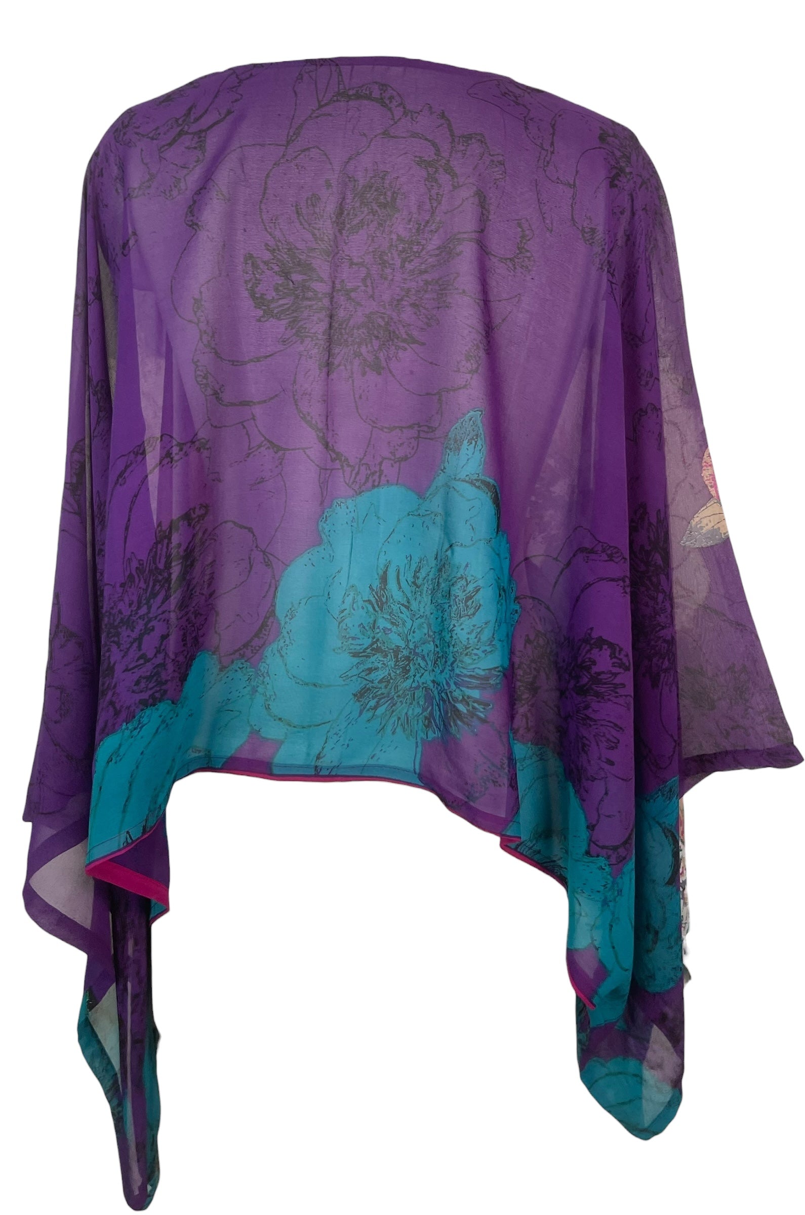 PREVIEW PRG8624 Sheer Wabi Sabi Pure Silk Kimono-Sleeved Top
