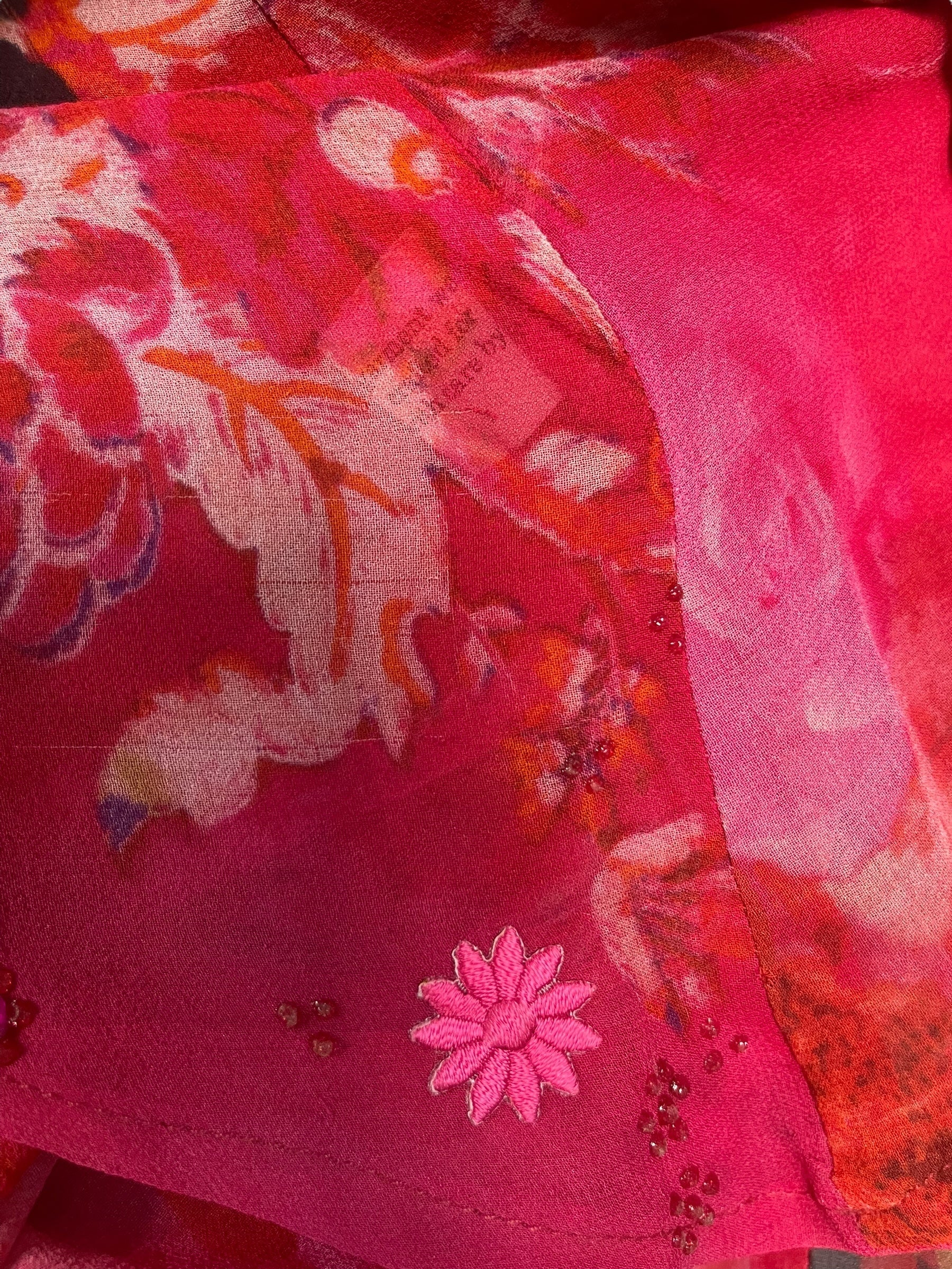 PRG7783 Sheer Avatar Pure Silk Self Pocket Tunic Dress