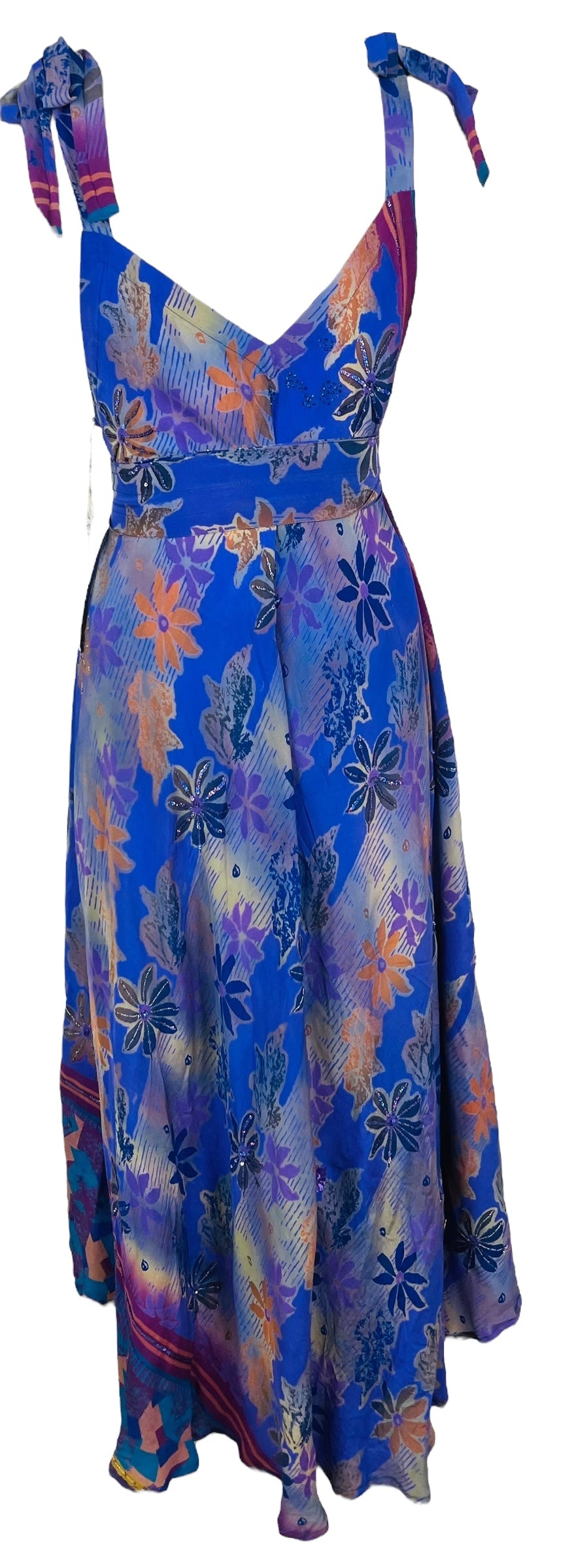 PRC7758 Avatar Pure Silk Maxi Dress with Belt