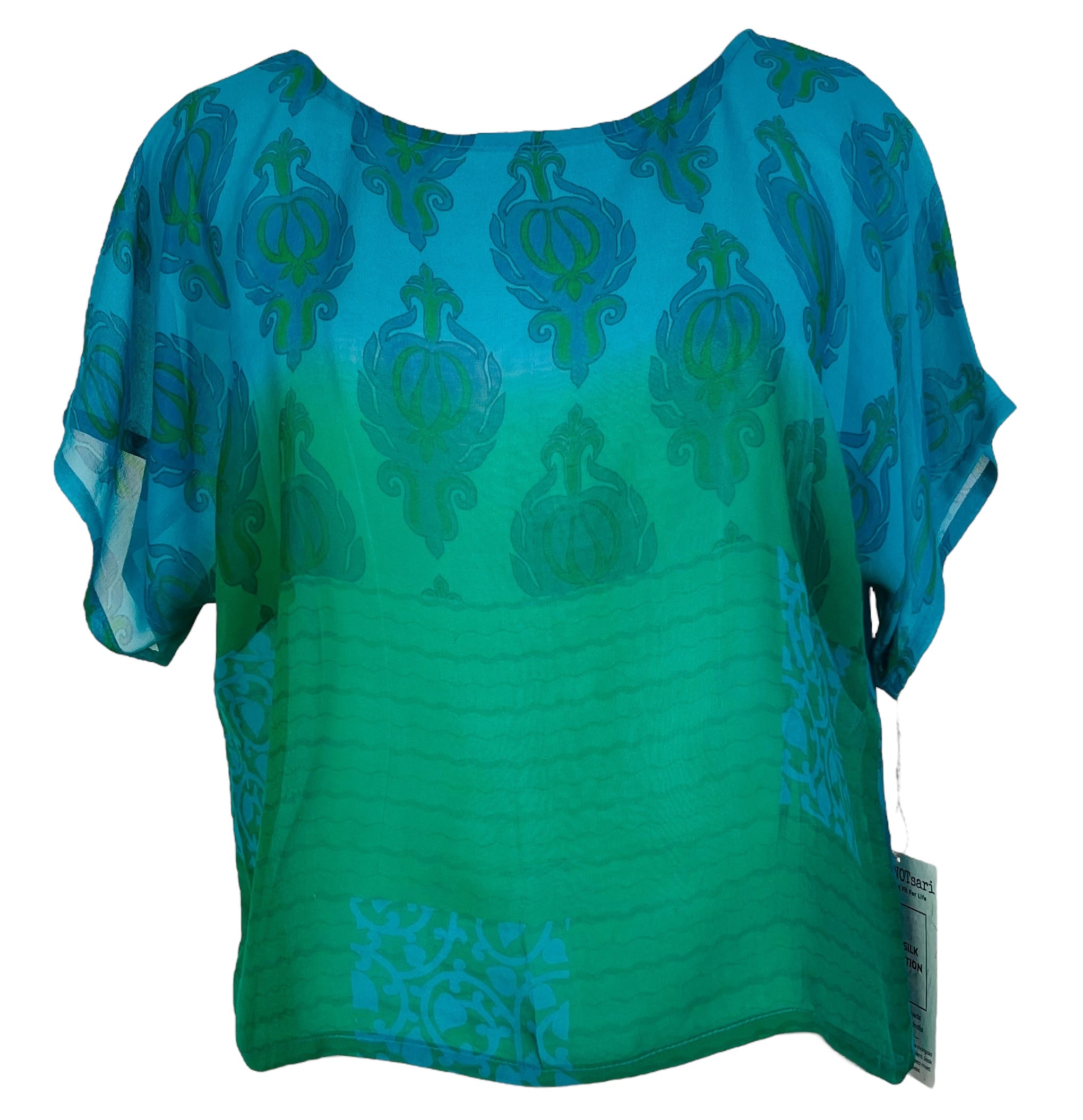 PRG7967 Sheer Avatar Pure Silk Boxy Top