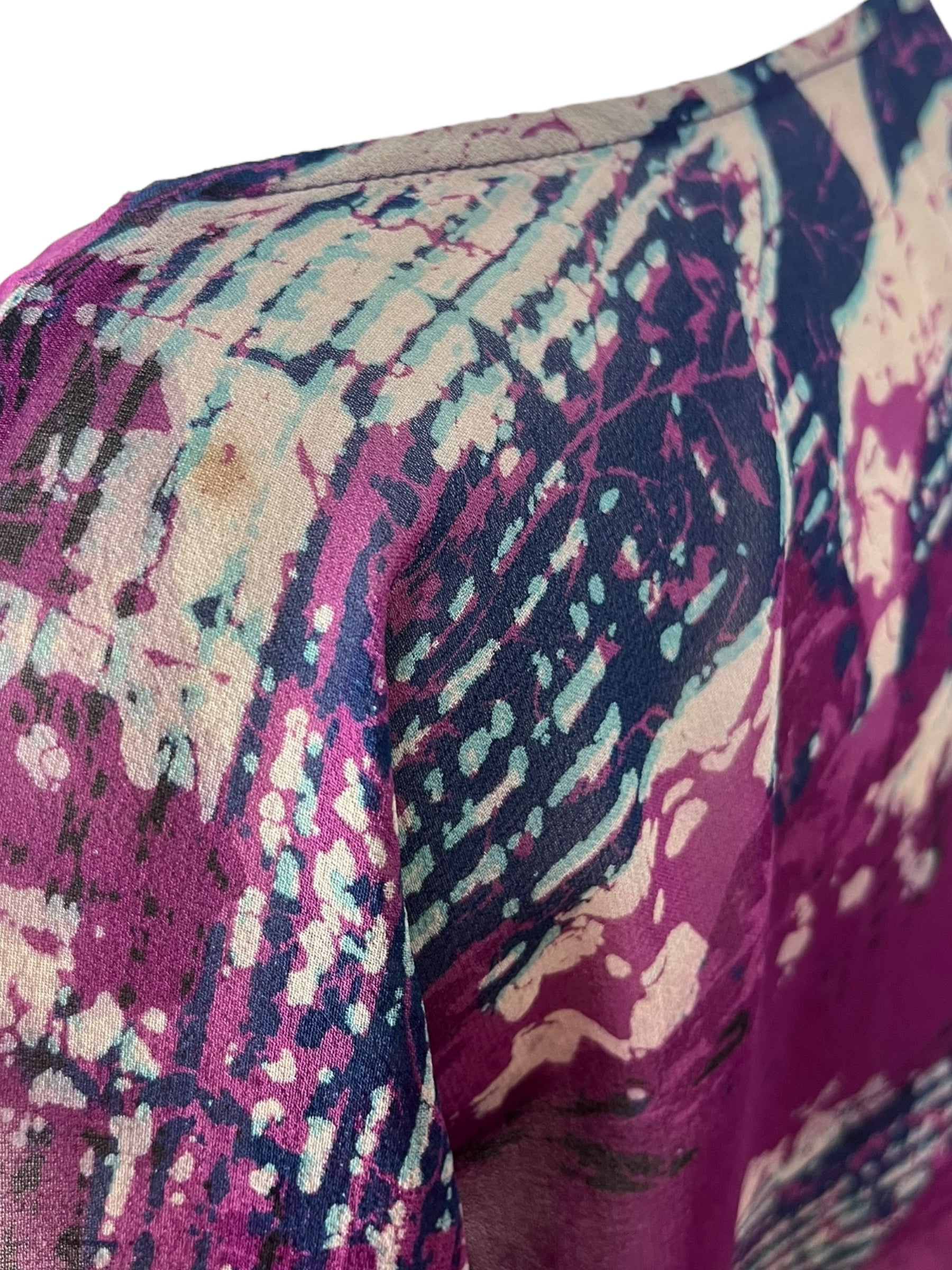 PRG7880 Sheer Wabi Sabi Pure Silk Long Tunic with Side Ties