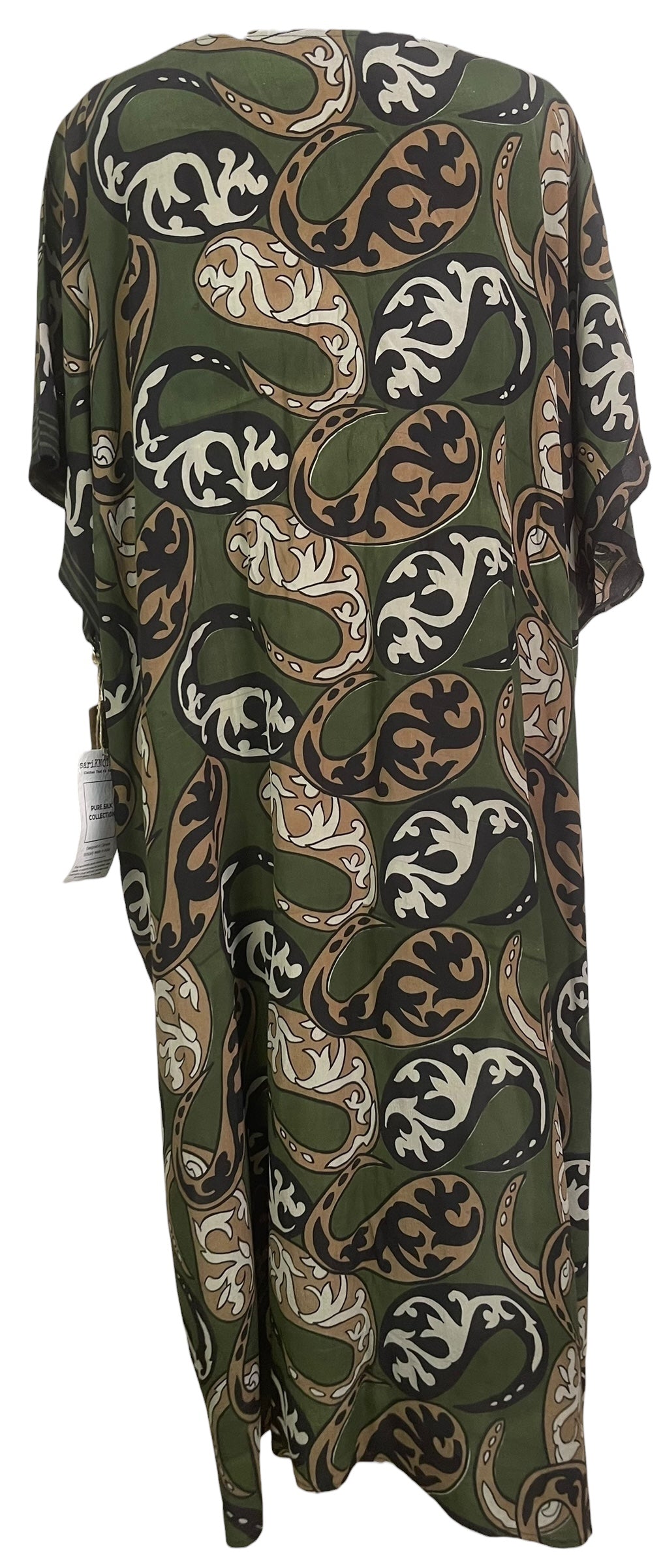 PRC8889 Wabi Sabi Pure Silk Maxi Kaftan