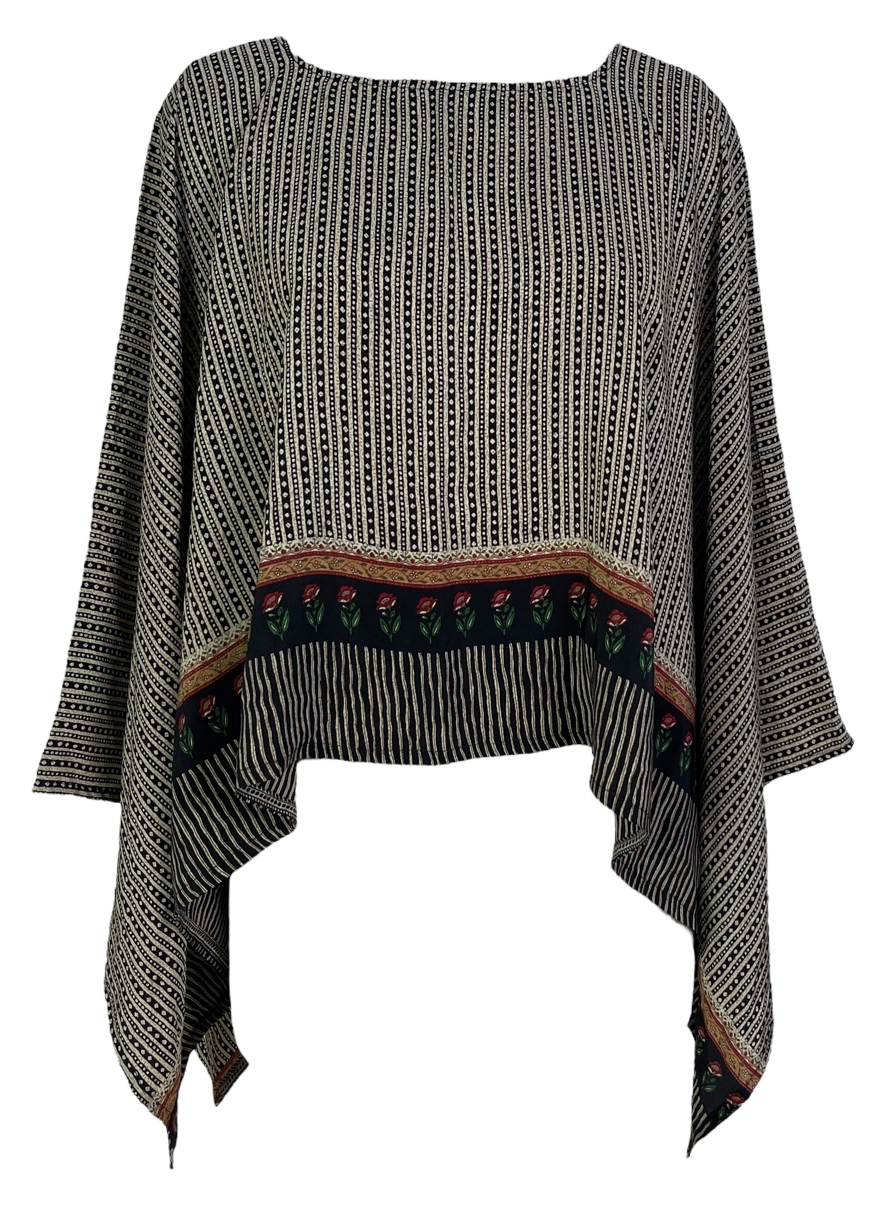 PRC7024 Avatar Pure Silk Capelet Poncho