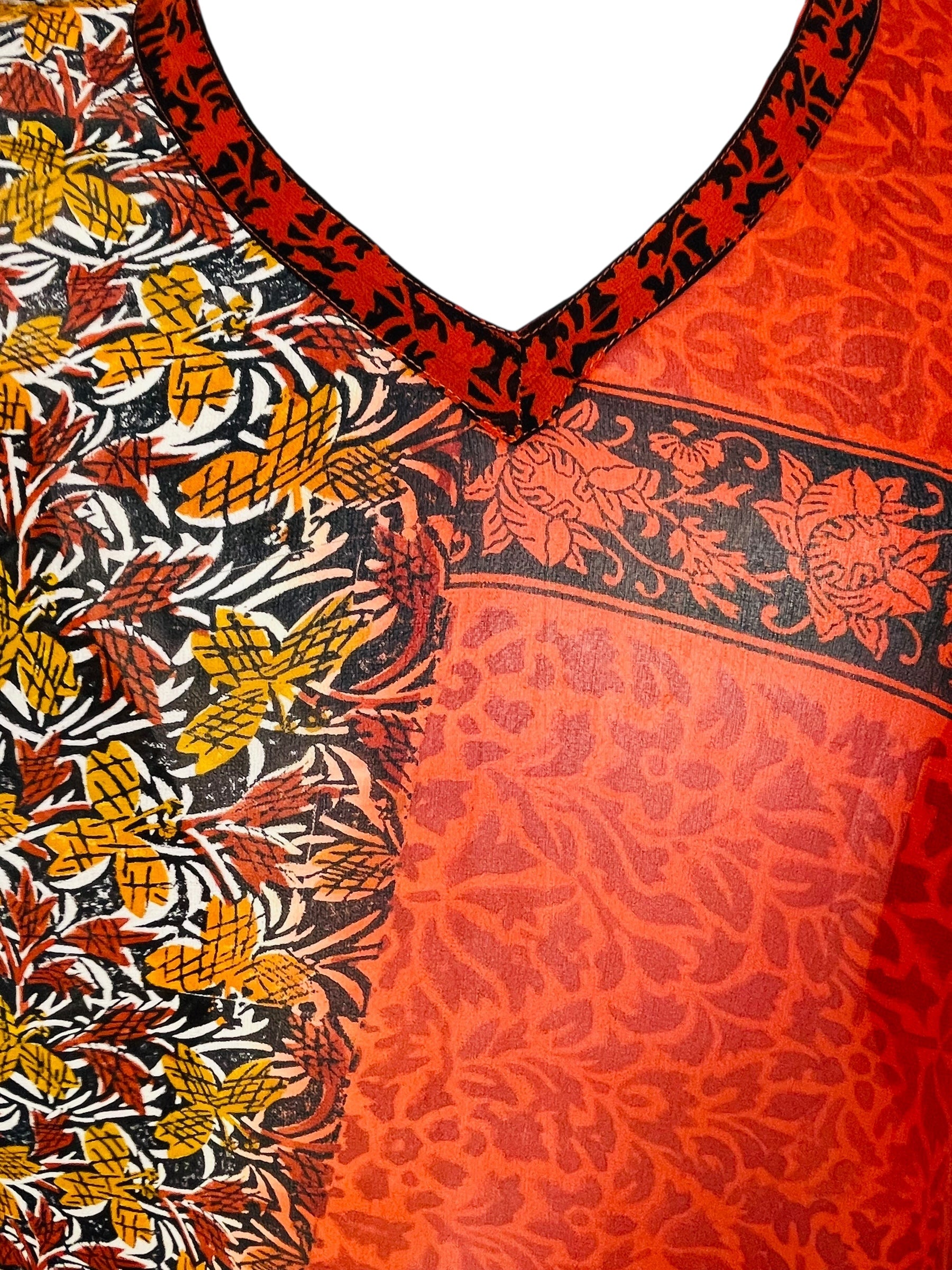 DEEANNS PRG7631 Sheer Avatar Pure Silk Long Tunic with Side Ties