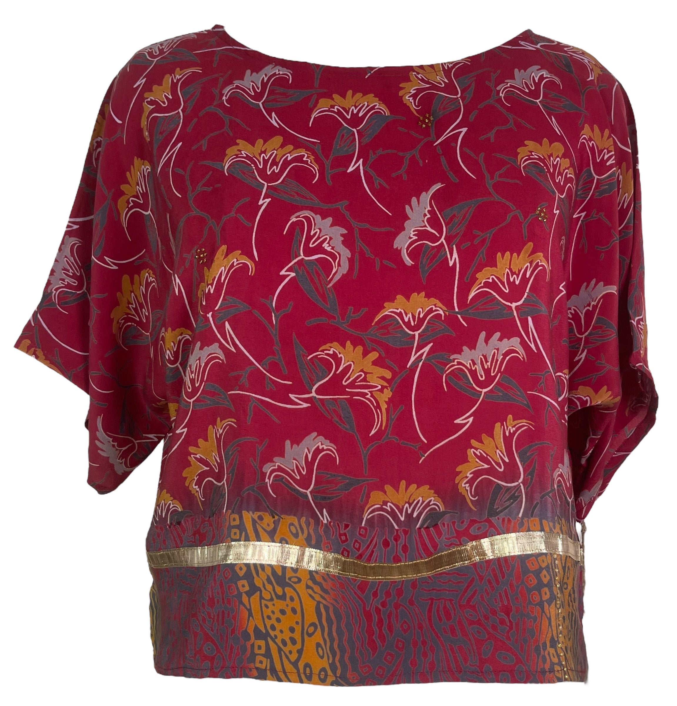 PRC5369 Avatar Pure Silk Boxy Top