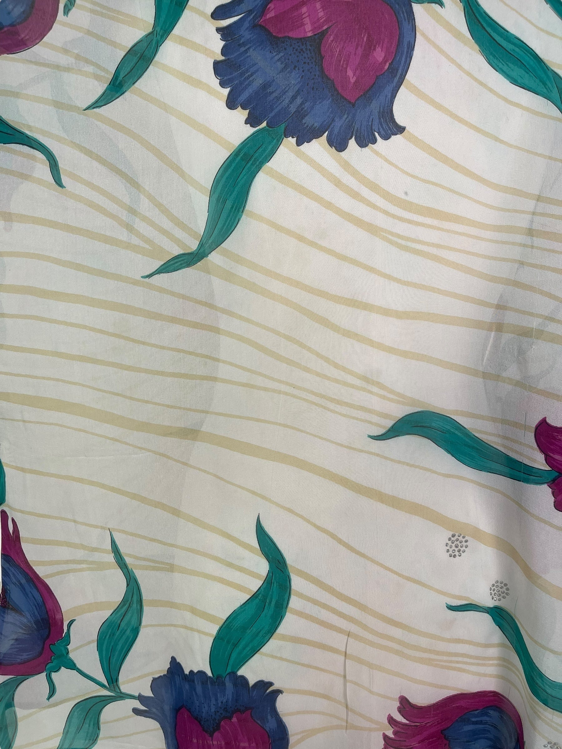 PRG8052 Sheer Avatar Pure Silk Long Tunic with Side Ties