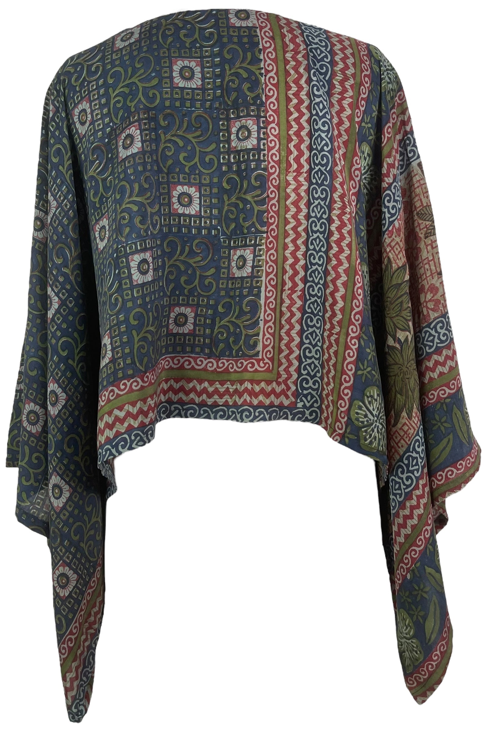 PRC8216 Wabi Sabi Pure Silk Kimono-Sleeved Top