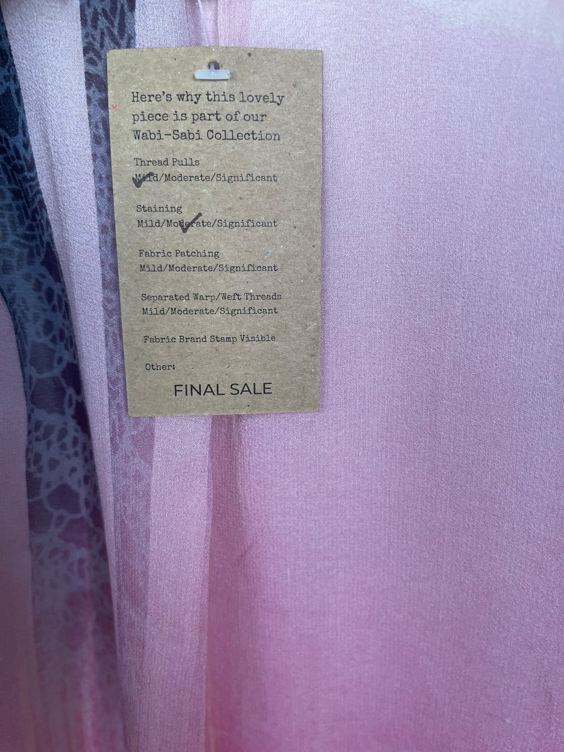 PRG8481 Sheer Wabi Sabi Pure Silk Self Pocket Tunic Dress