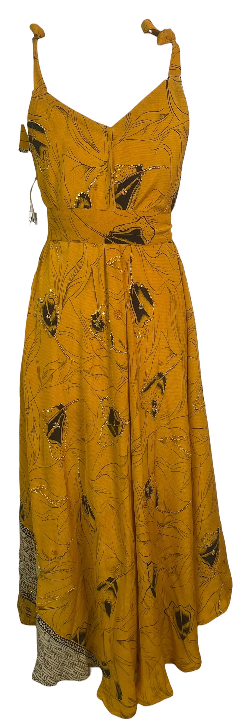 PRC8821 Avatar Pure Silk Maxi Dress with Belt