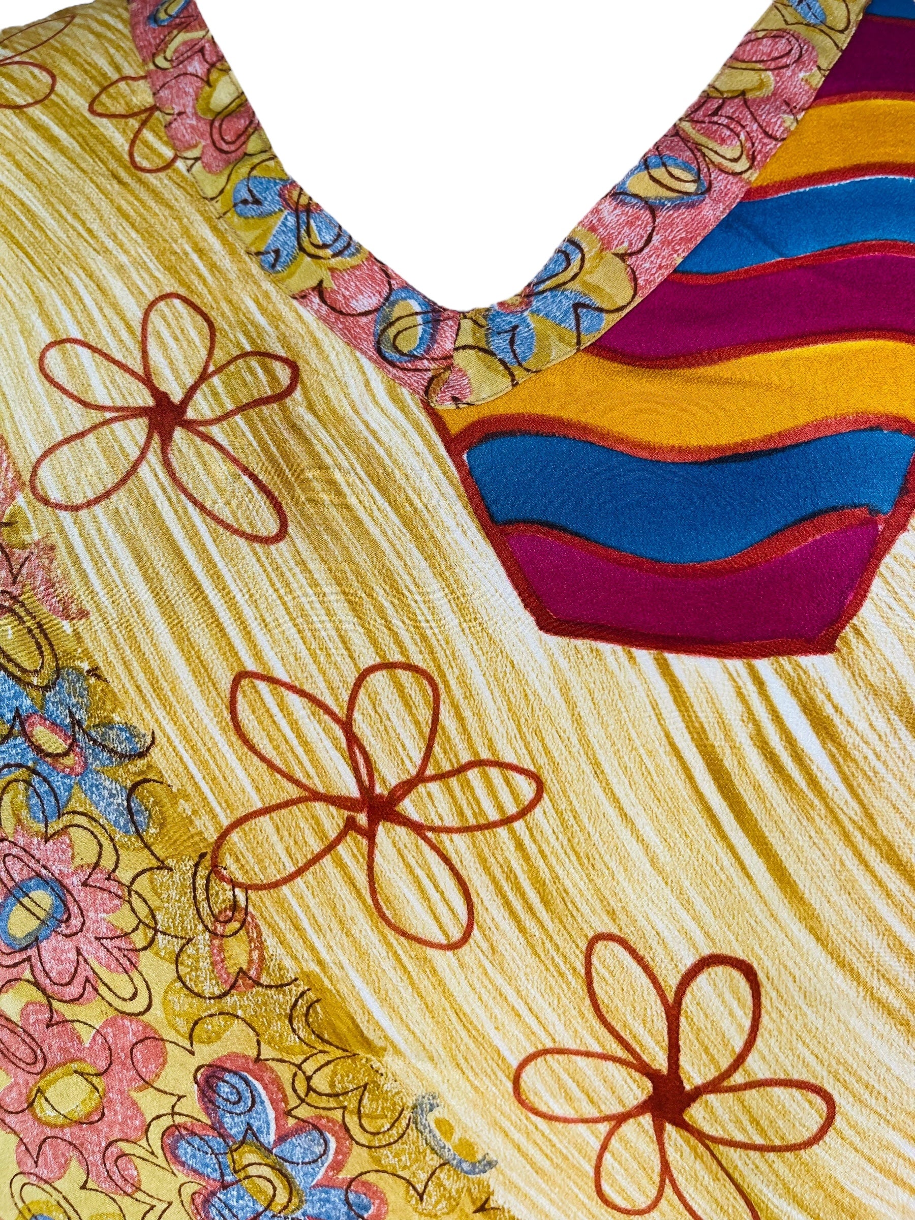 PRC7301 Avatar Pure Silk Midi Length Kaftan