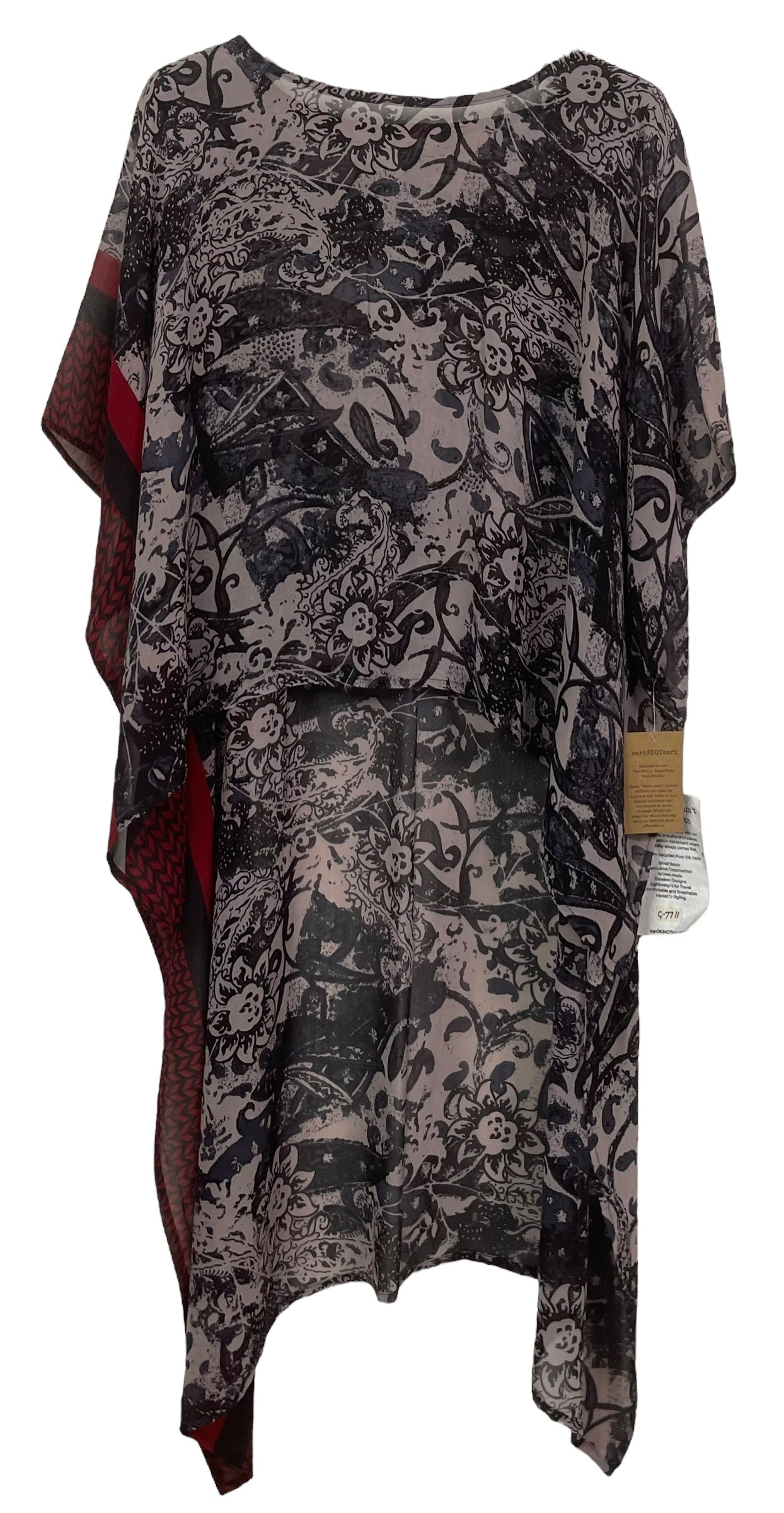 PRG7711 Sheer Wabi Sabi Pure Silk Hi Lo Top