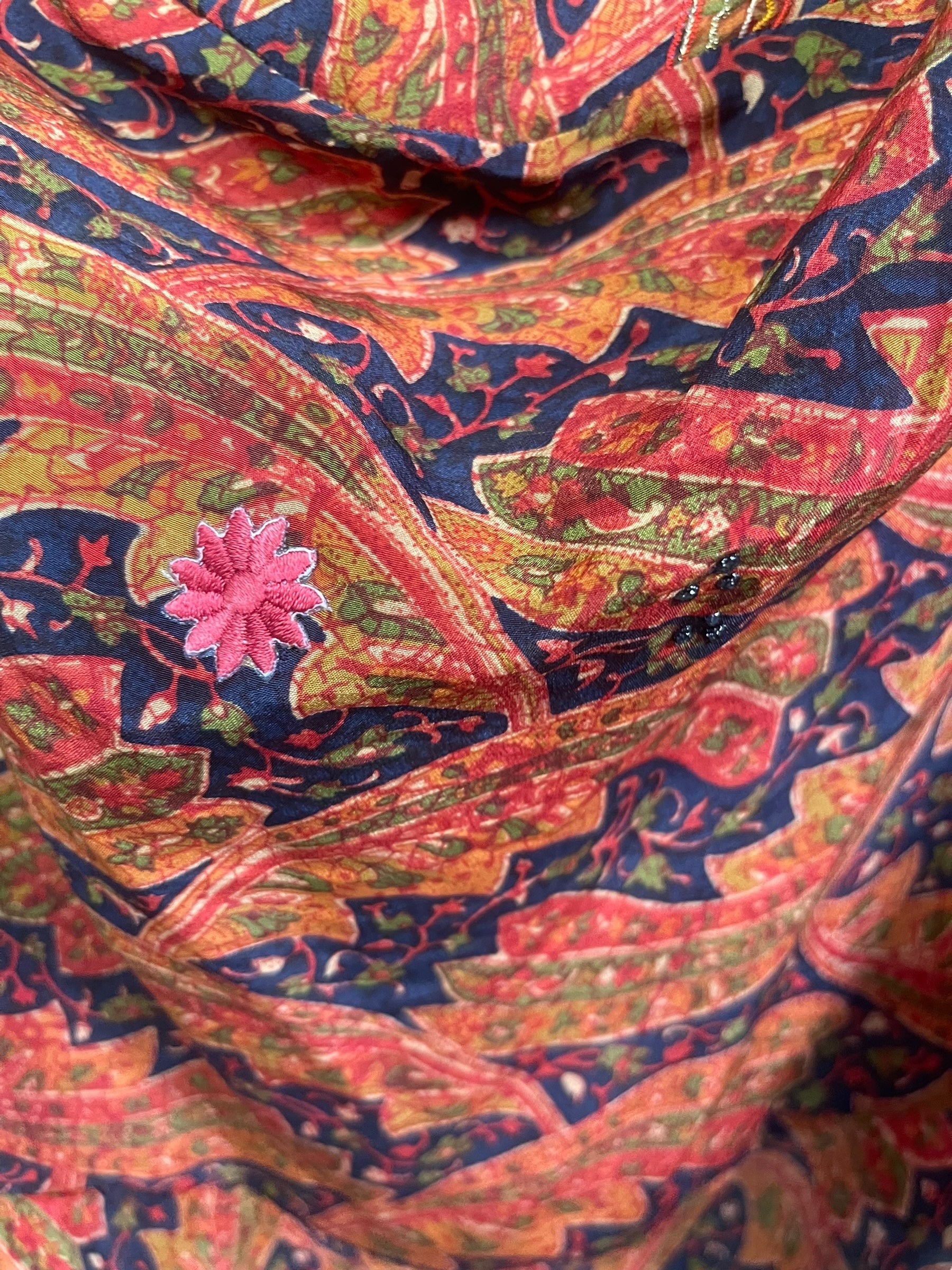 PRC7976 Avatar Pure Silk Sculptural Long Tunic Dress