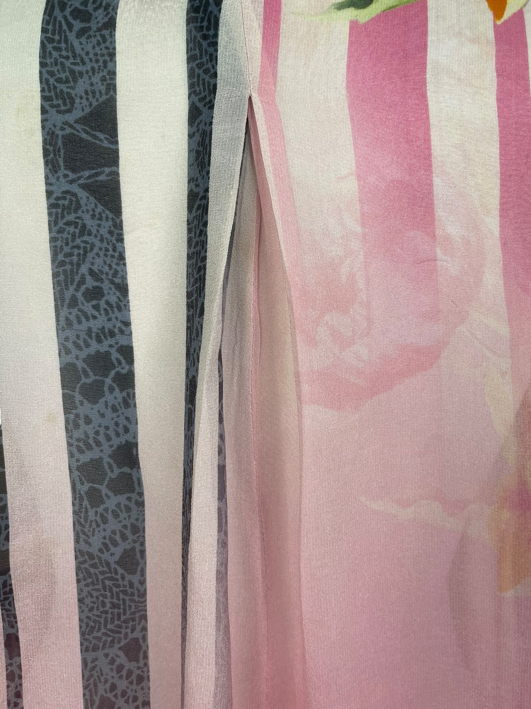 PRG8481 Sheer Wabi Sabi Pure Silk Self Pocket Tunic Dress