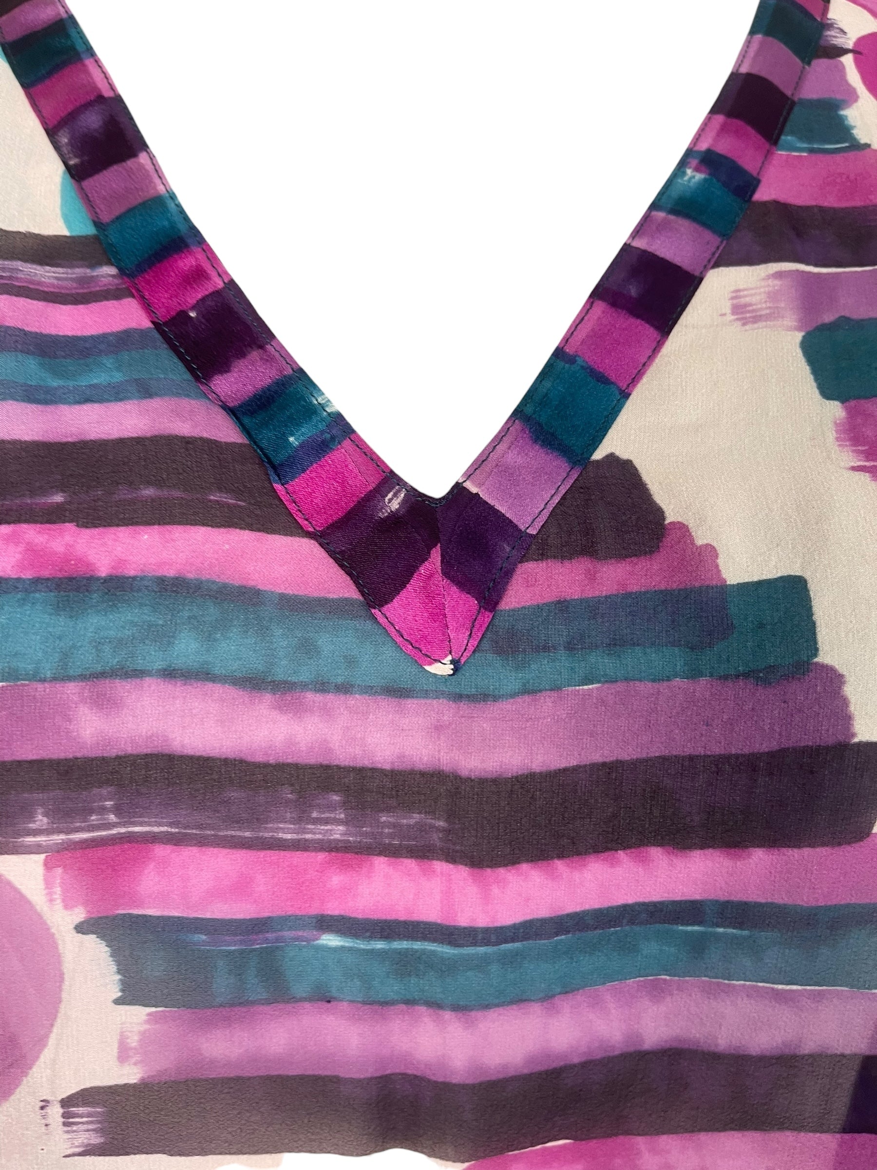 PREVIEW PRG8565 Sheer Wabi Sabi Pure Silk Midi Length Kaftan by MARCH2026 – Handmade ethical Midi Length Kaftan from sariKNOTsari using upcycled silk. Designed in Canada for travel and slow fashion, loved from Toronto to LA to Sydney.