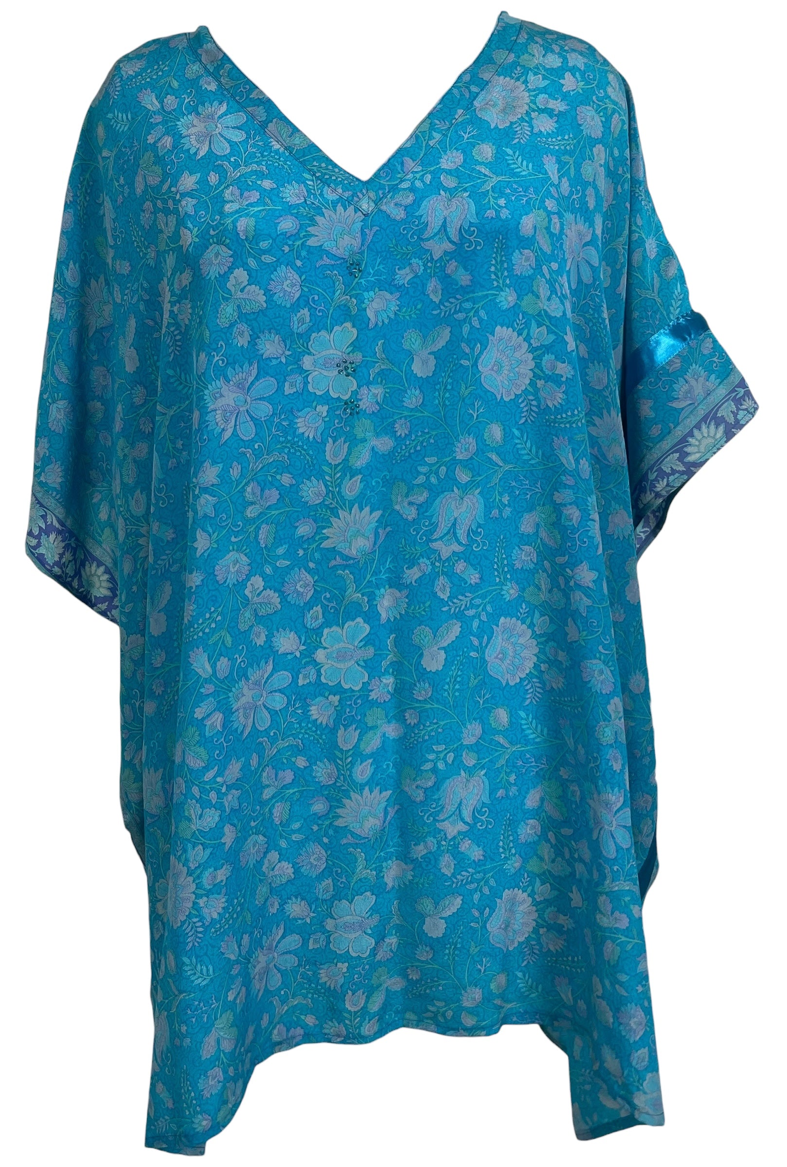 PRC8735 Avatar Pure Silk Short Kaftan Tunic with Slits by 15 FEBRUARY 2026 – Handmade ethical Short Kaftan from sariKNOTsari using upcycled silk. Designed in Canada for travel and slow fashion, loved from Toronto to LA to Sydney.