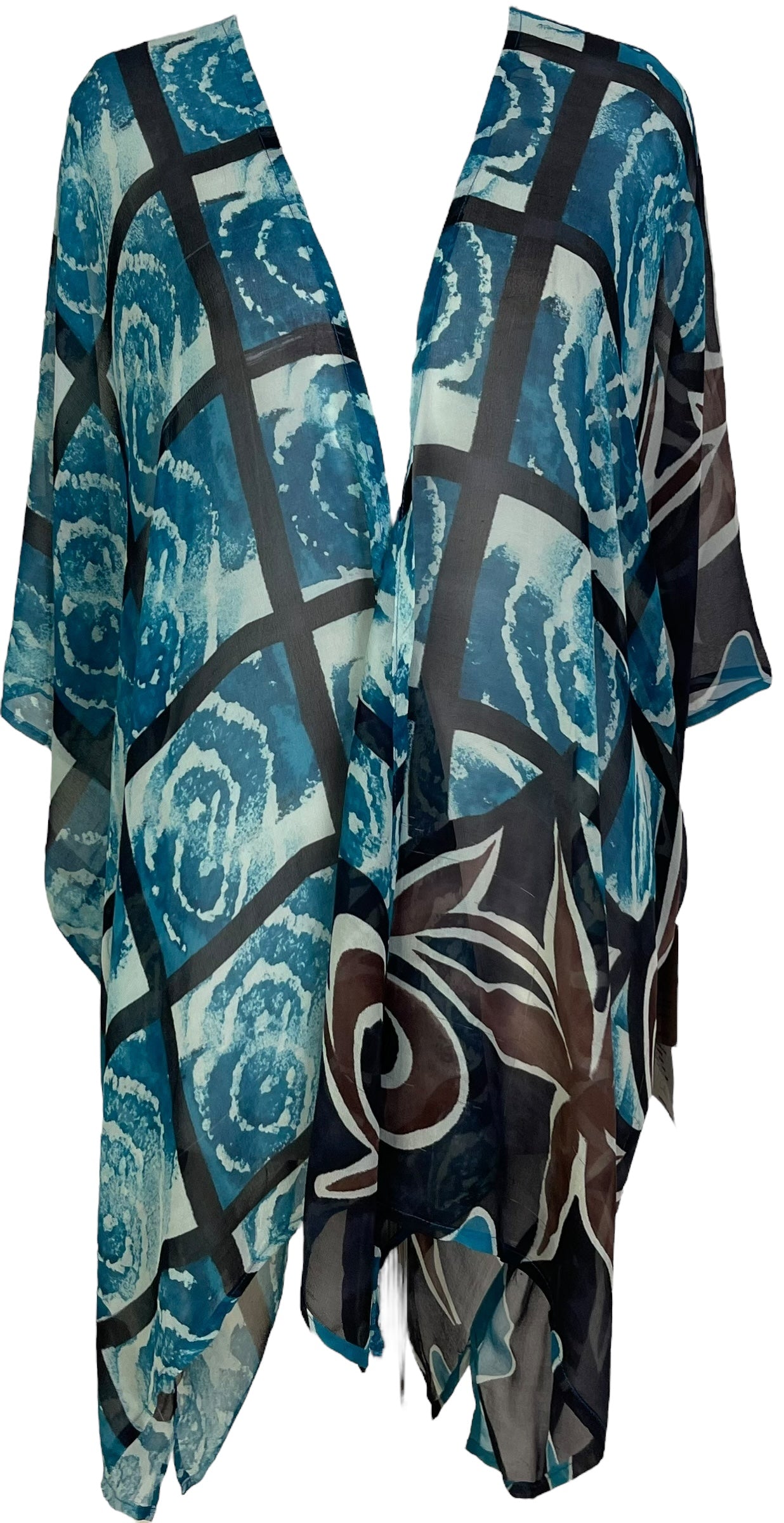 PRG7057 Sheer Wabi Sabi Pure Silk Cardigan